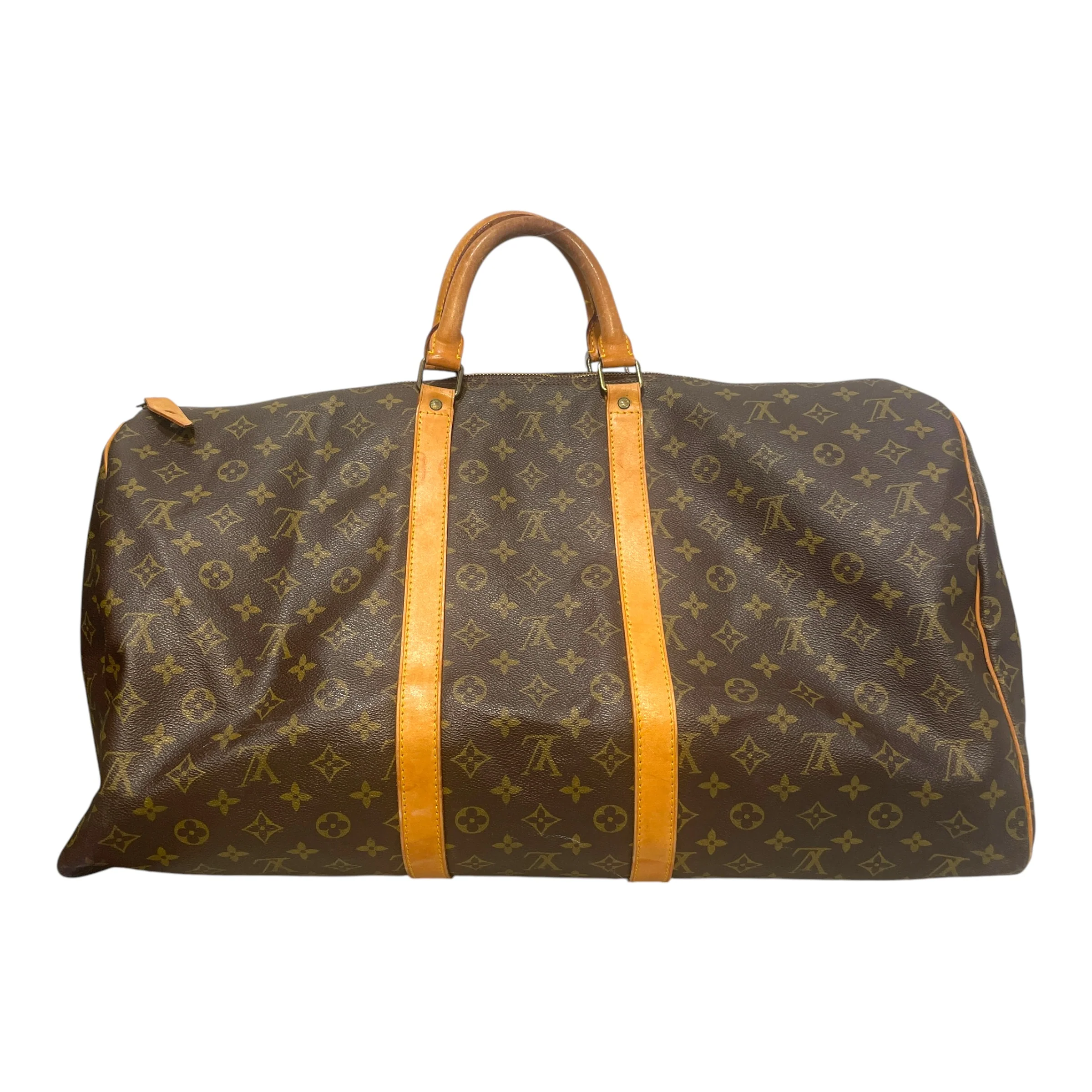 LOUIS VUITTON/Luggage/Monogram/Leather/BRW/Keepall Bandouliere