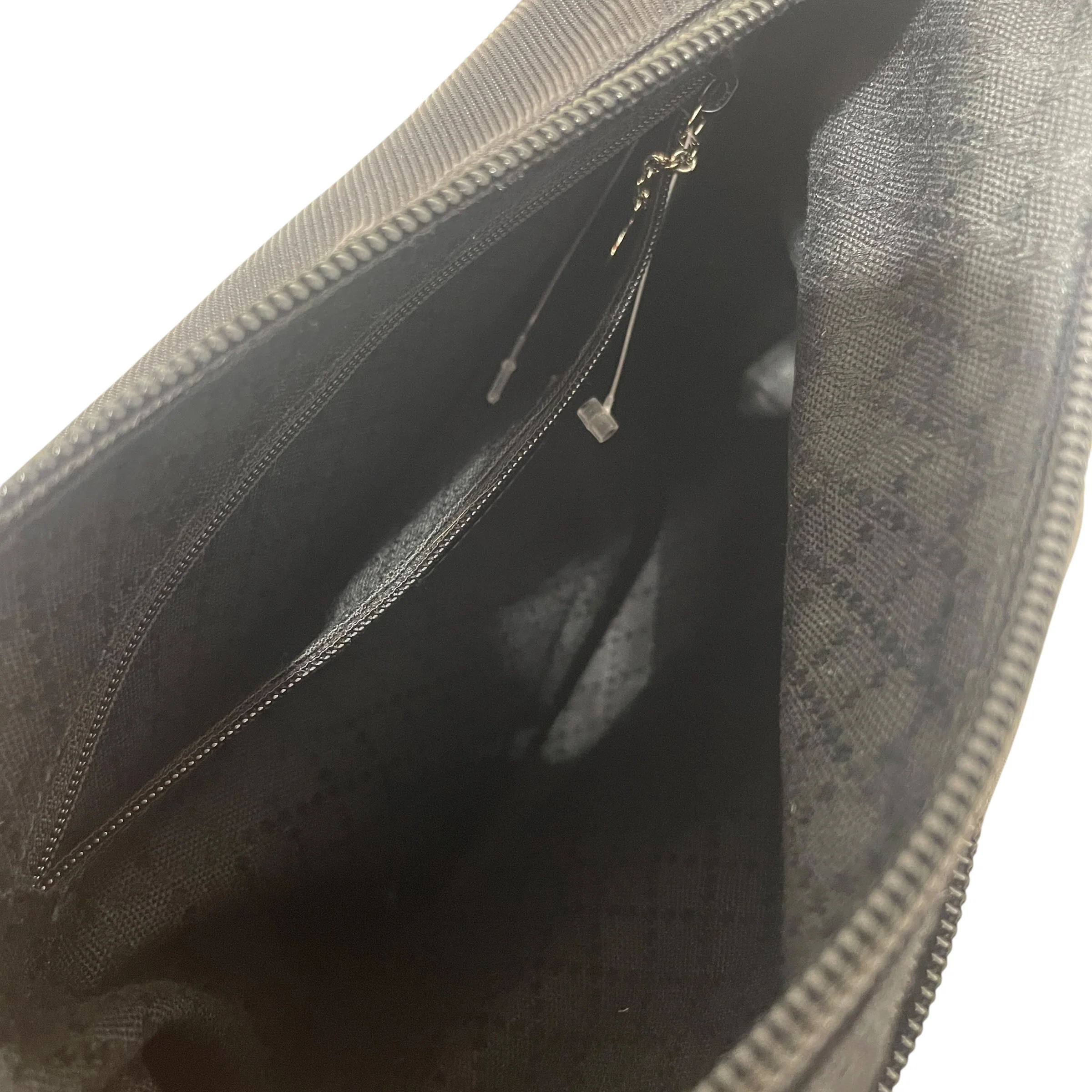 GUCCI/Hand Bag/Nylon/BLK/Nylon Bamboo Hobo