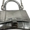 BALENCIAGA/Cross Body Bag/Leather/SLV/PATENT HOURGLASS MINI