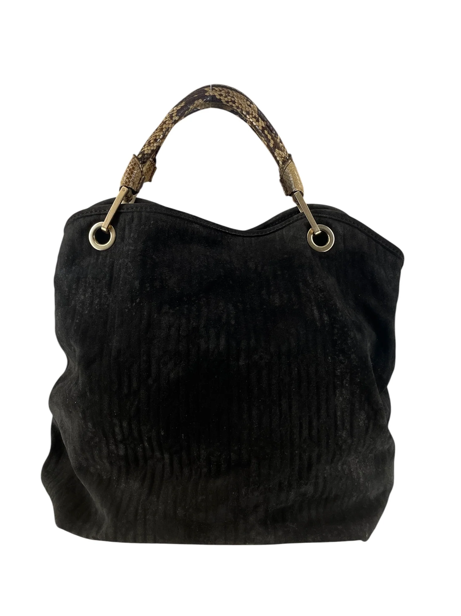 LOUIS VUITTON/Bag/Monogram/Suede/BLK/AW 2006