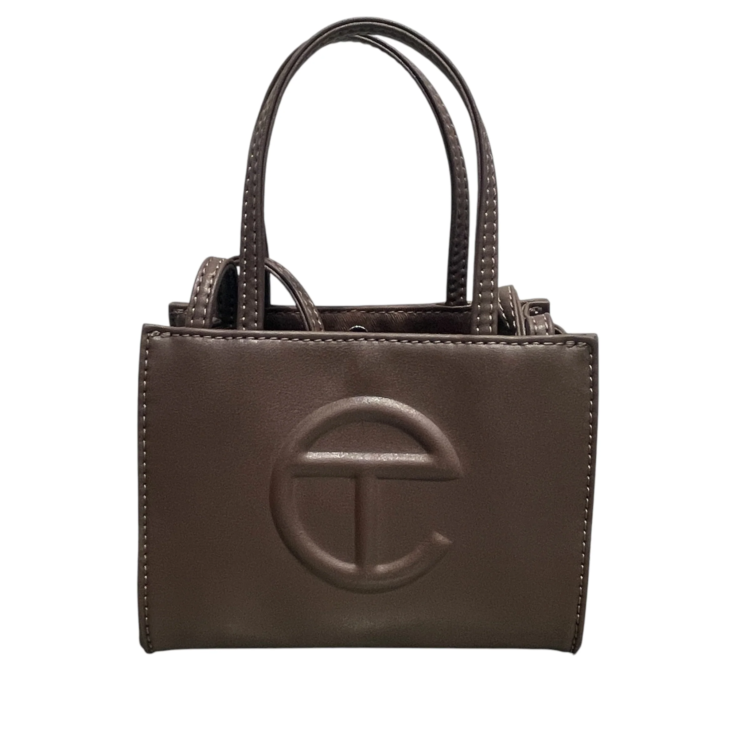 Telfar/Cross Body Bag/Leather/BRW/Vegan Leather Shopping Small