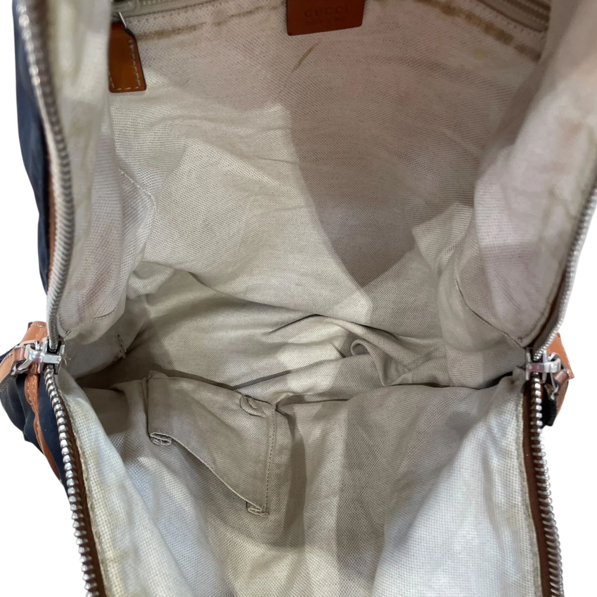 GUCCI/Backpack/Nylon/NVY/GG nylon backpack brwn details