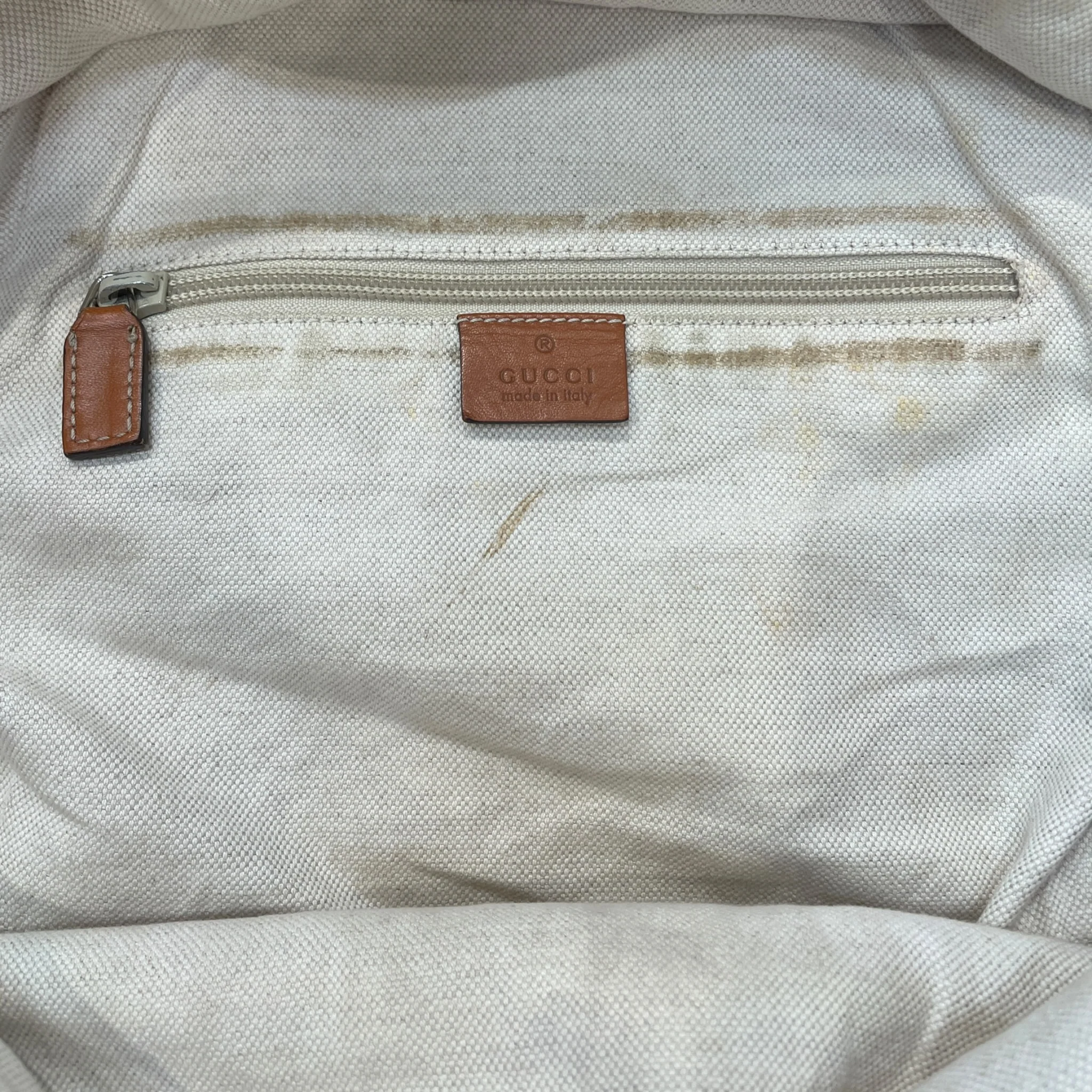GUCCI/Backpack/Nylon/NVY/GG nylon backpack brwn details