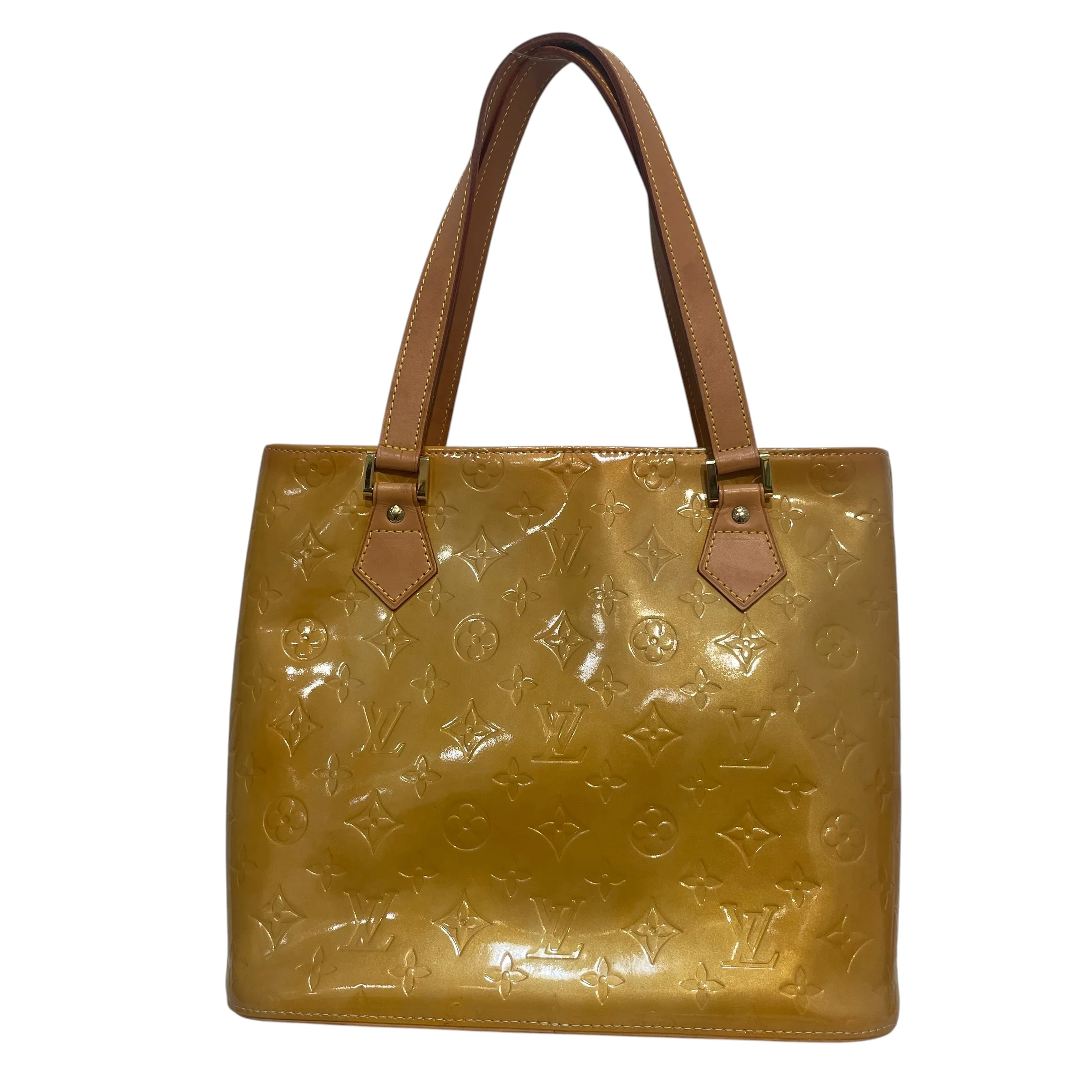 LOUIS VUITTON/Bag/Monogram/Leather/YEL/Vernis Houston Tote