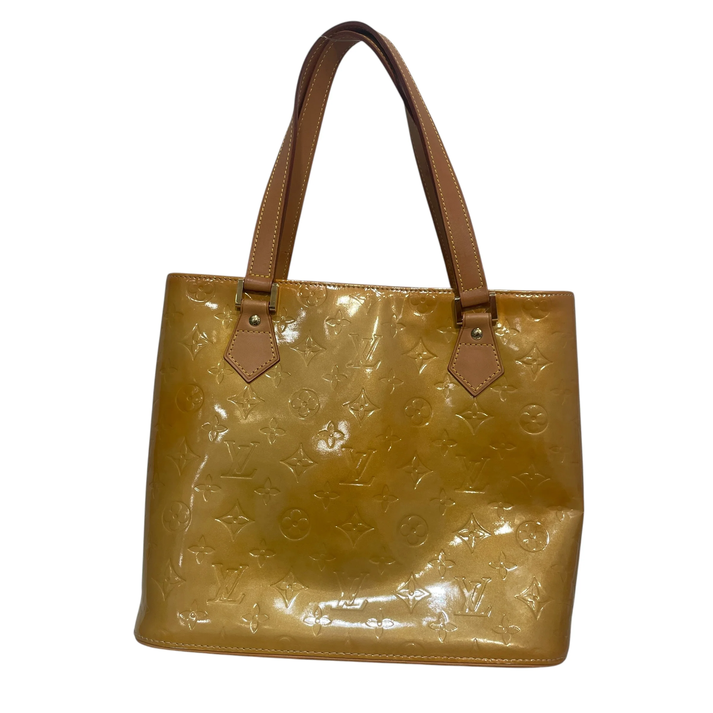 LOUIS VUITTON/Bag/Monogram/Leather/YEL/Vernis Houston Tote
