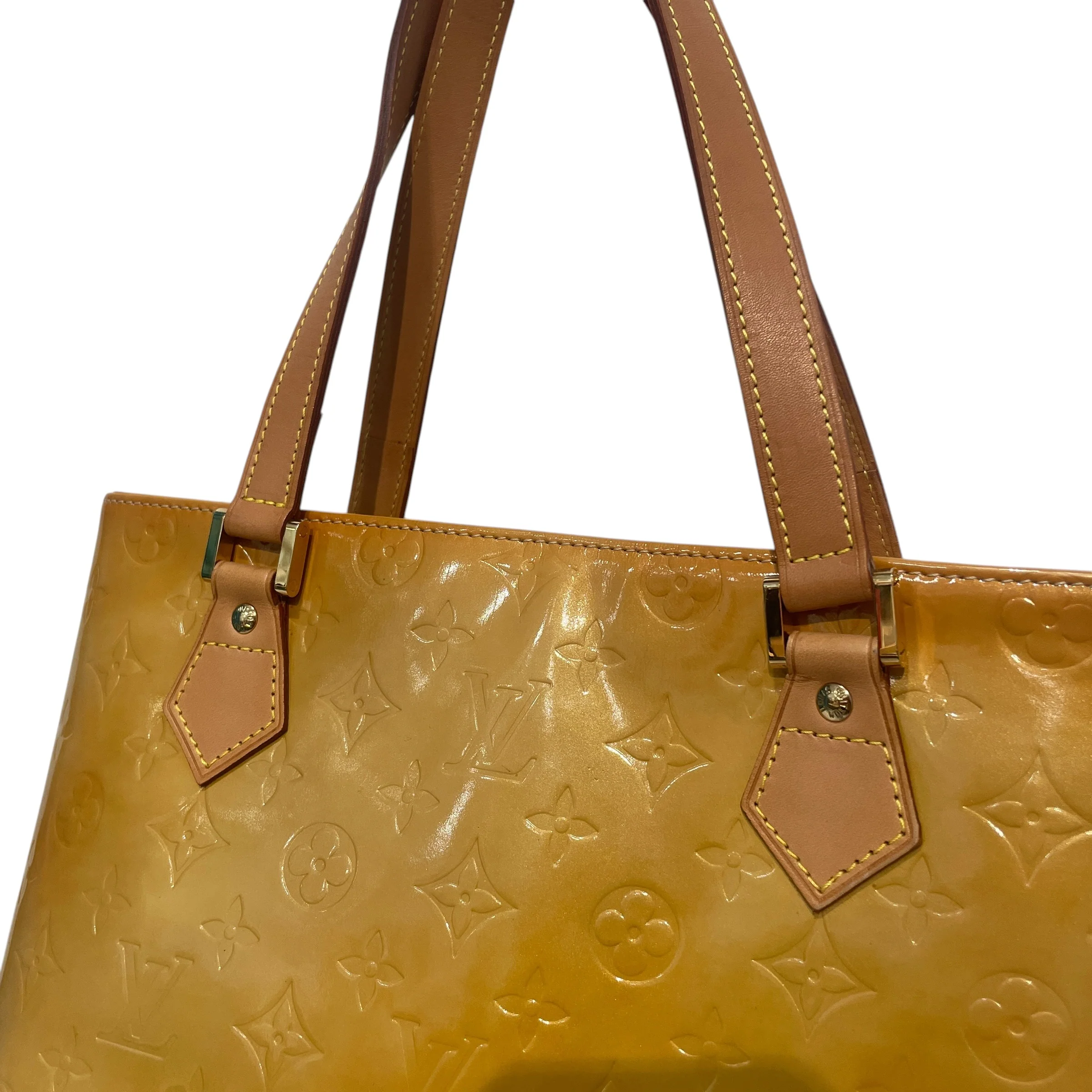 LOUIS VUITTON/Bag/Monogram/Leather/YEL/Vernis Houston Tote