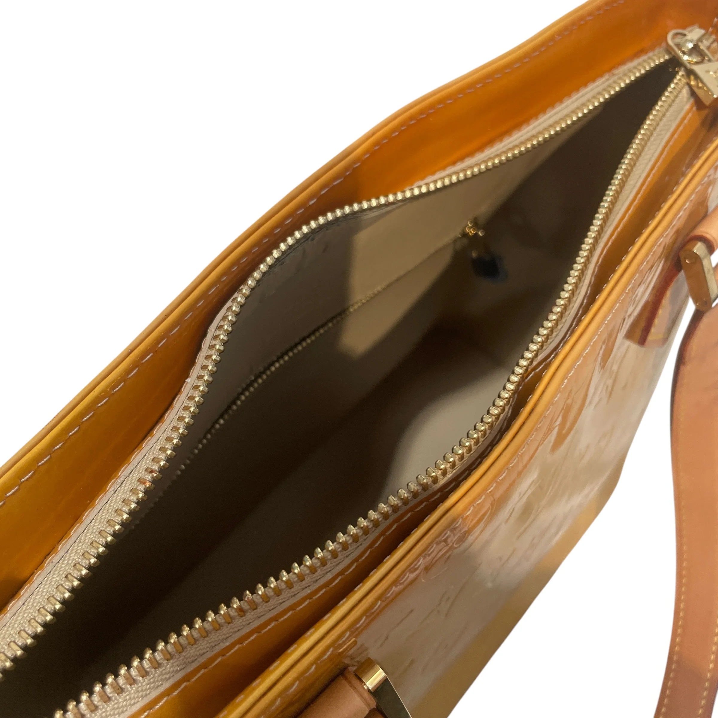LOUIS VUITTON/Bag/Monogram/Leather/YEL/Vernis Houston Tote