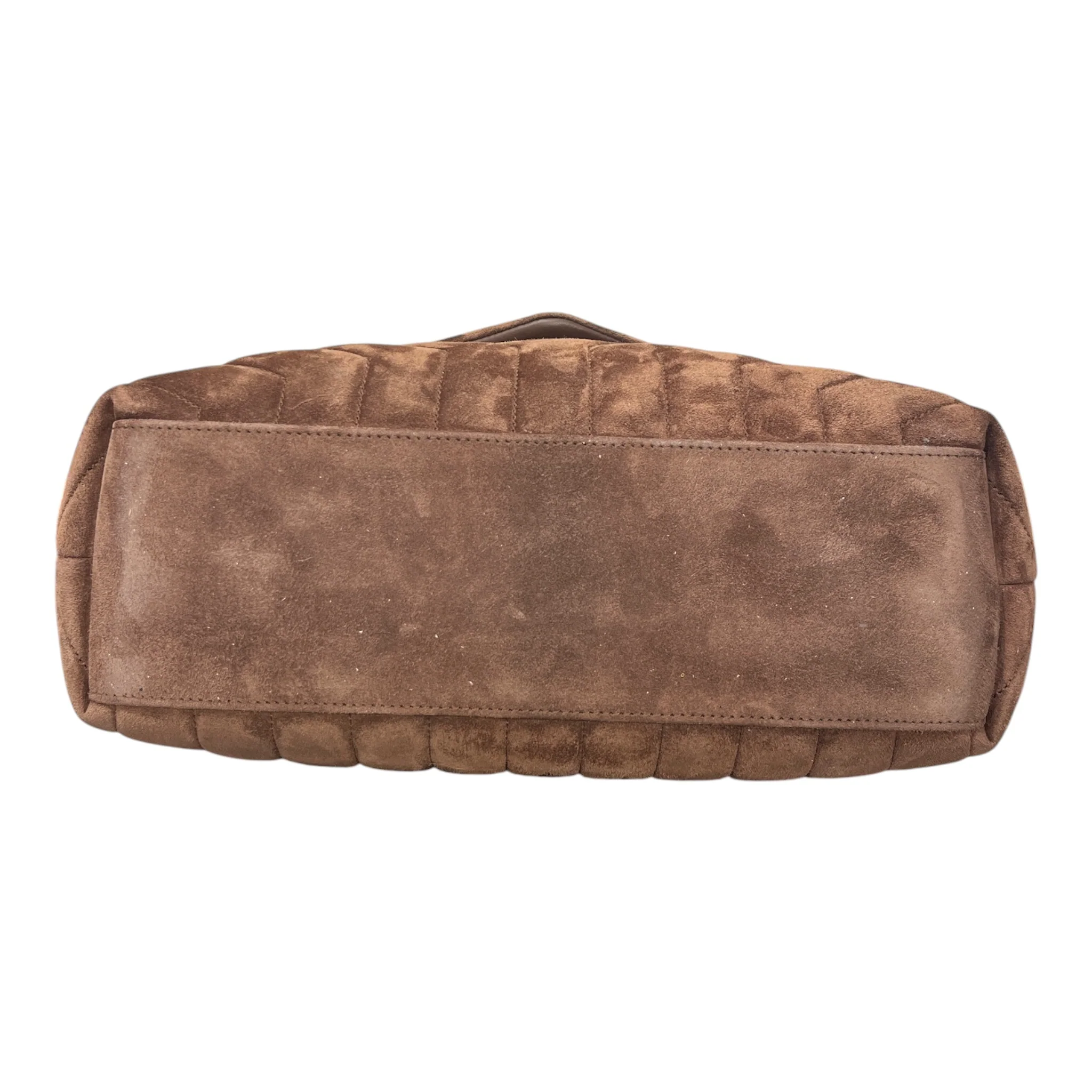 YVES SAINT LAURENT/Hand Bag/Suede/BRW/LOULOU