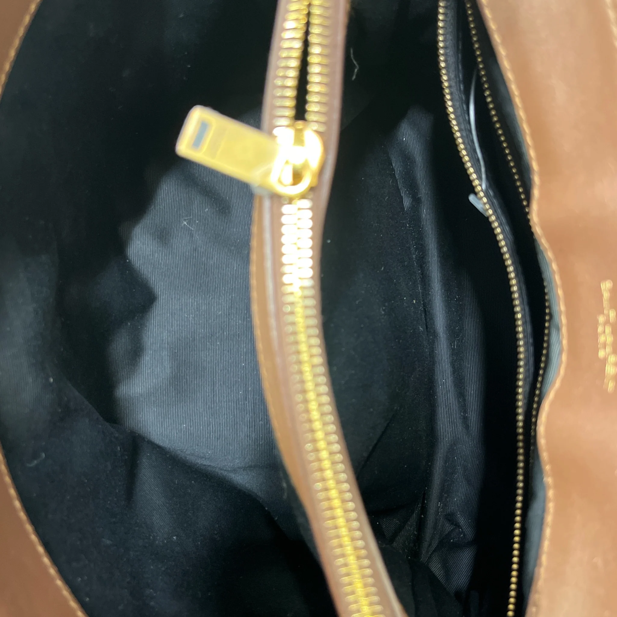 YVES SAINT LAURENT/Hand Bag/Suede/BRW/LOULOU