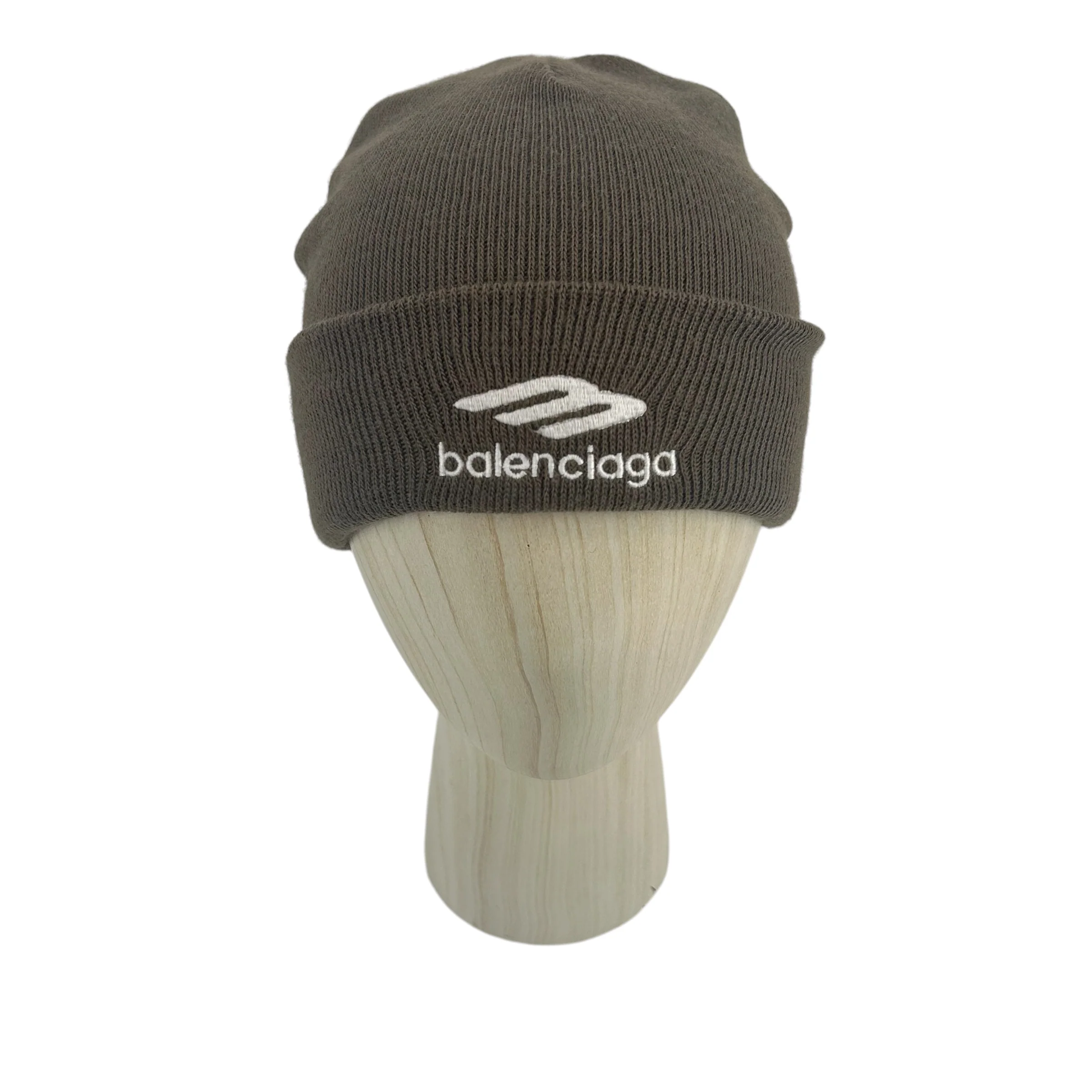 BALENCIAGA/Beanie/Cotton/BRW/3 LOGO