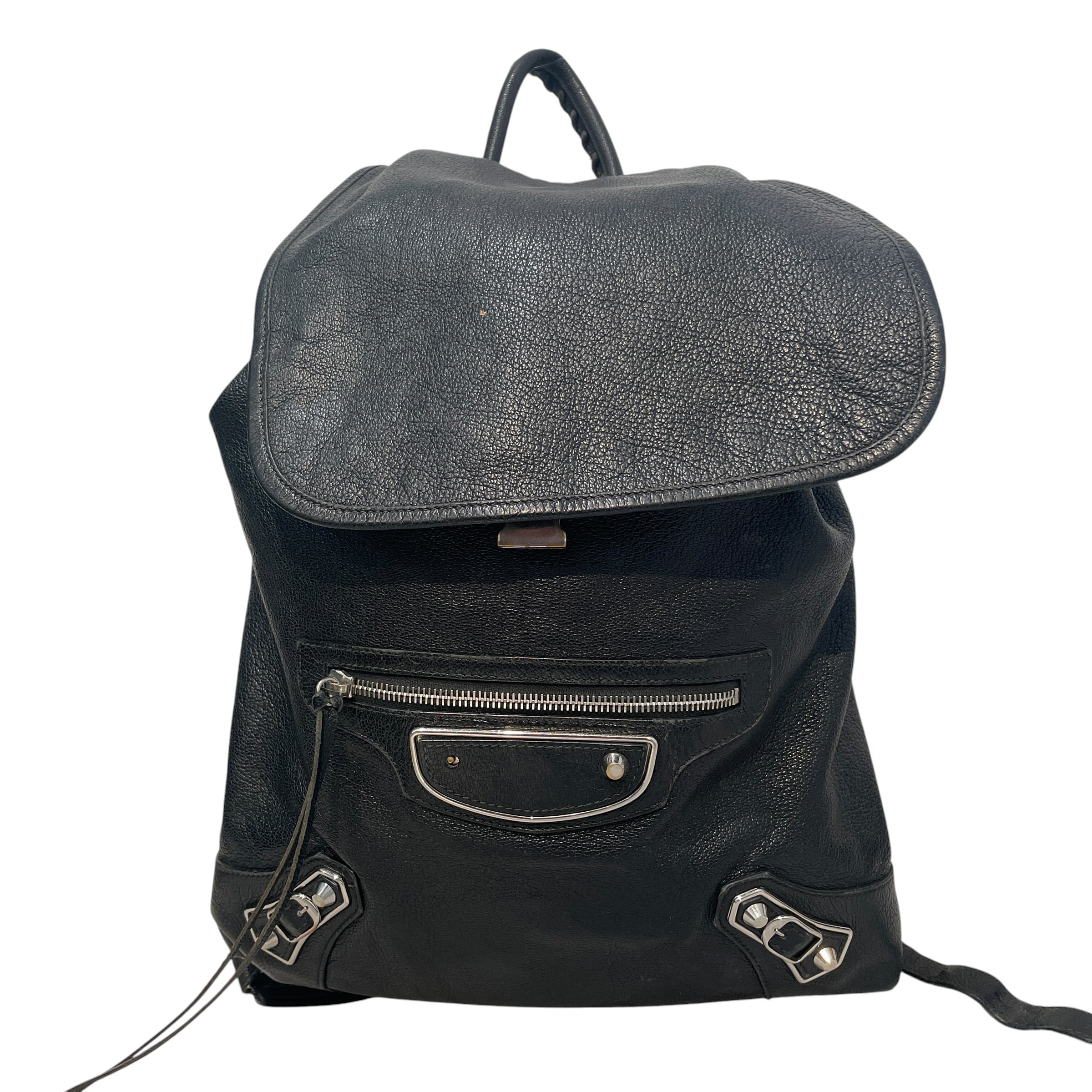 BALENCIAGA/Backpack/Leather/BLK/Motocross City Backpack