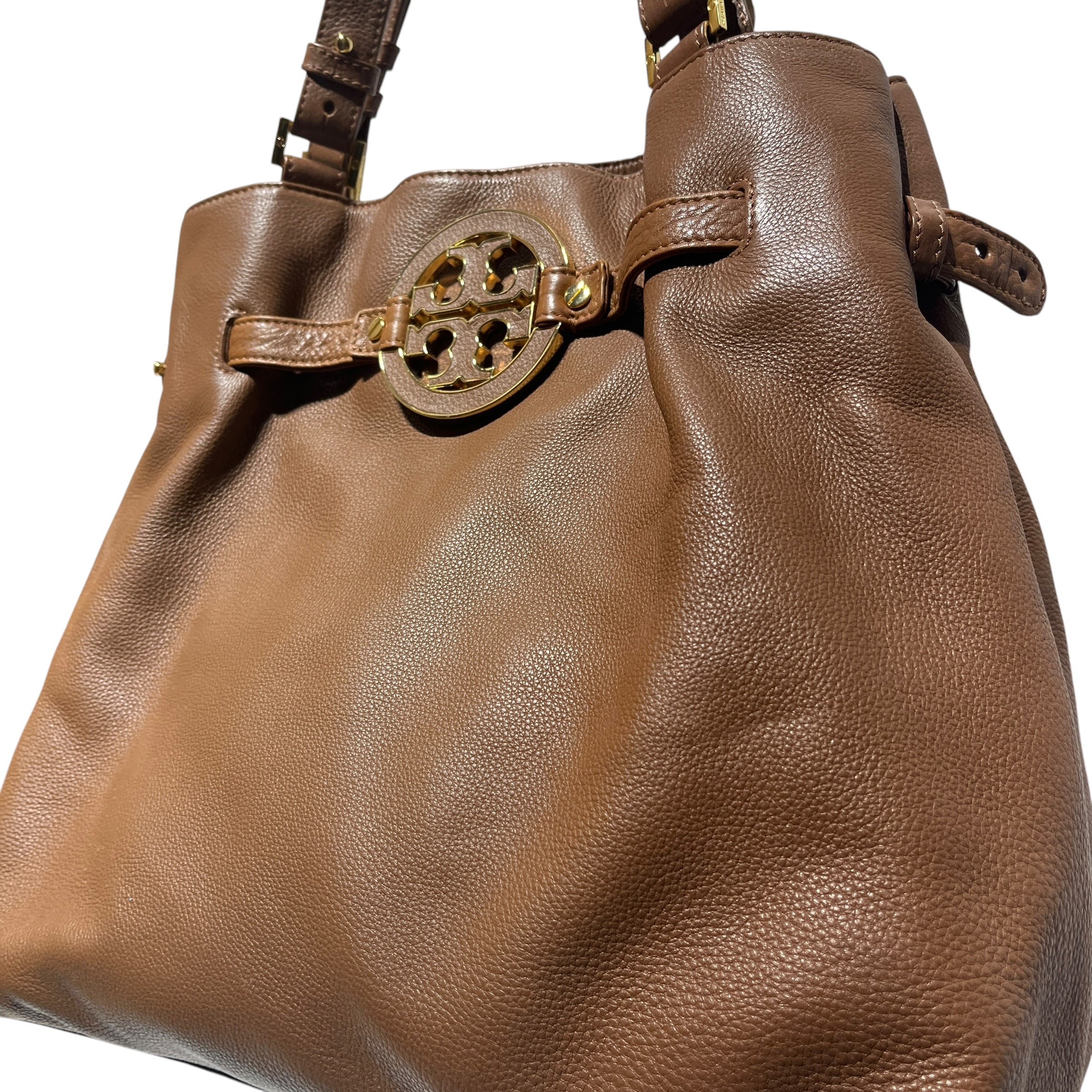TORY BURCH/Bag/Leather/BRW/AMANDA NORTH/SOUTH