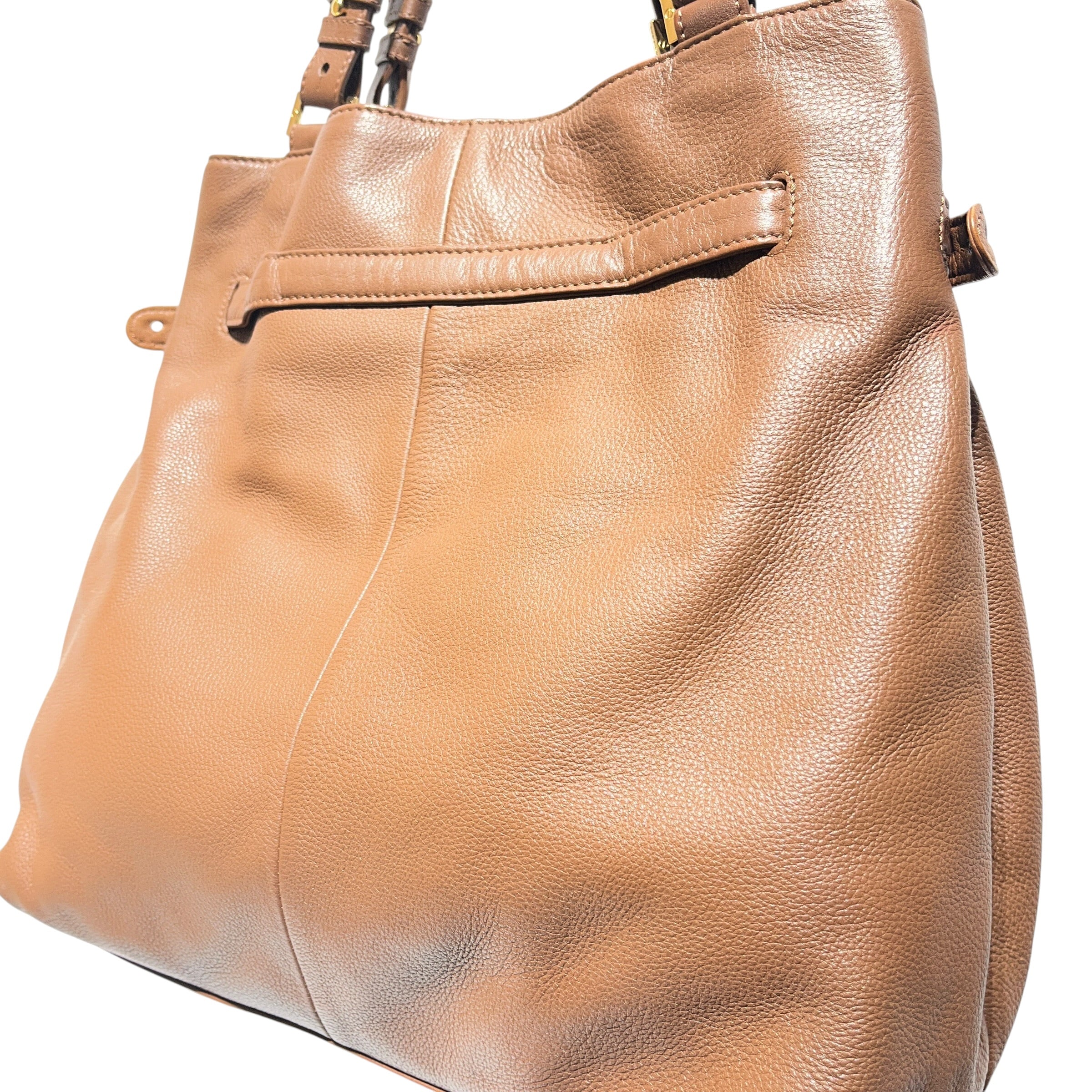 TORY BURCH/Bag/Leather/BRW/AMANDA NORTH/SOUTH