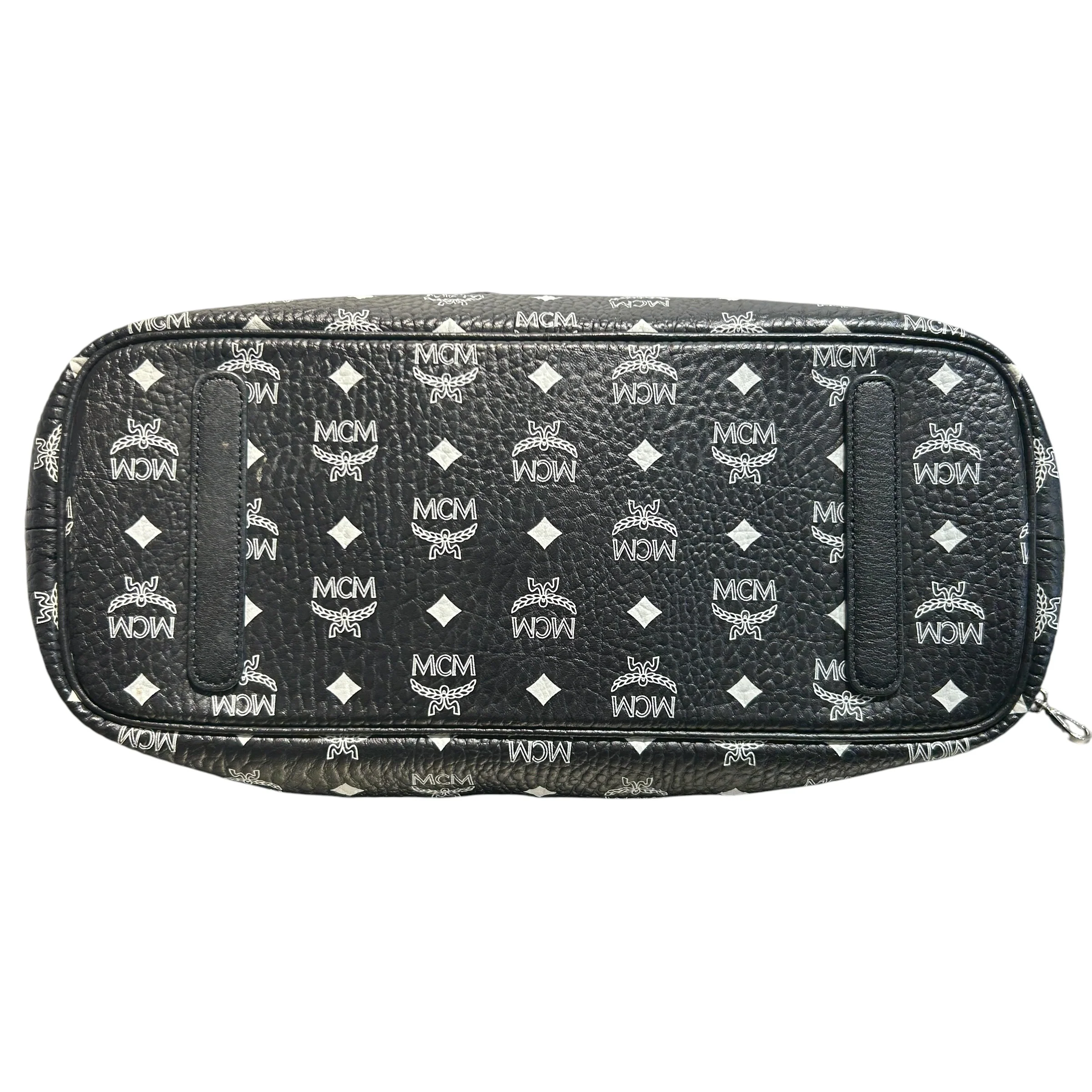MCM/Tote Bag/Monogram/Leather/BLK/Reversible Totebag with Pouch