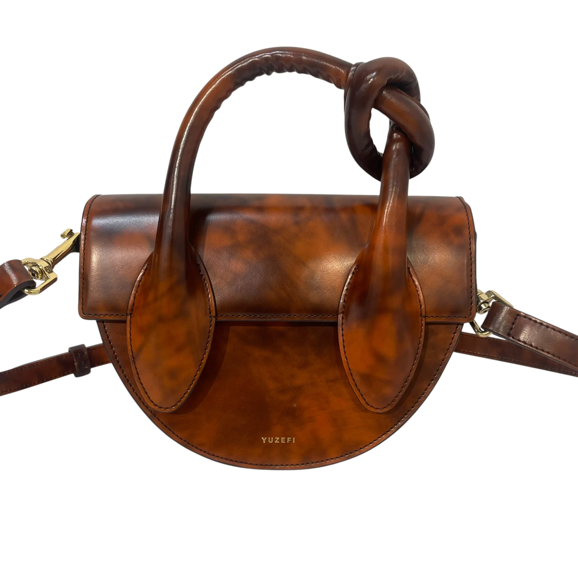 YUZEFI/Cross Body Bag/Graphic/Faux Leather/BRW/Dolores