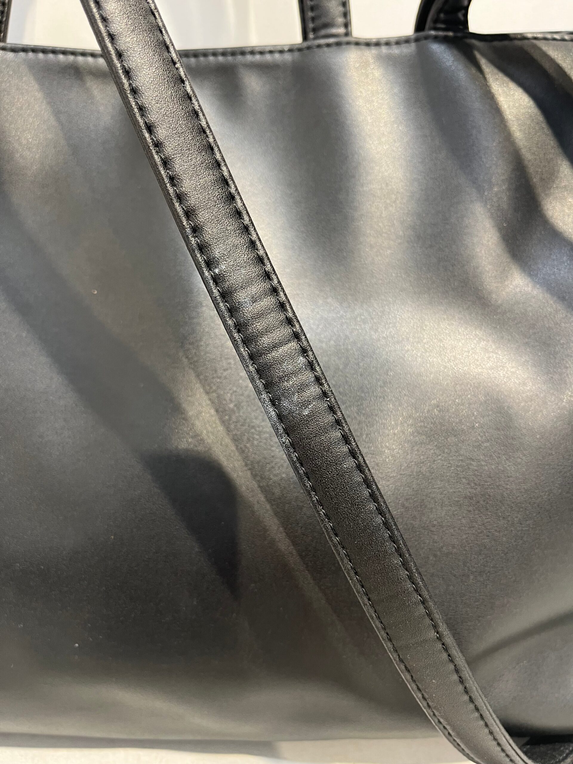 Telfar/Tote Bag/Faux Leather/BLK/SHMEDIUM SIZE