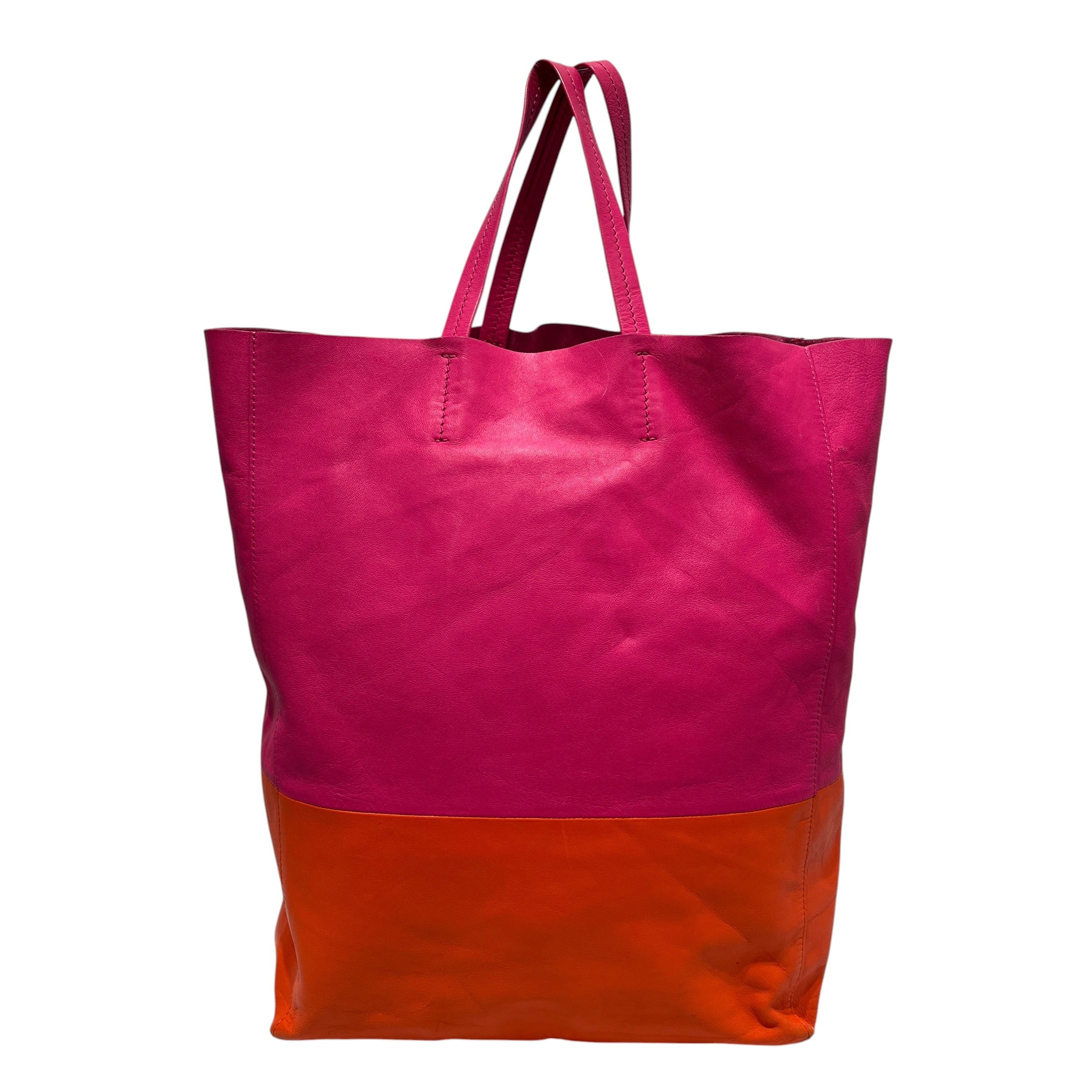 CELINE/Hand Bag/Leather/PNK/PINK ORANGE