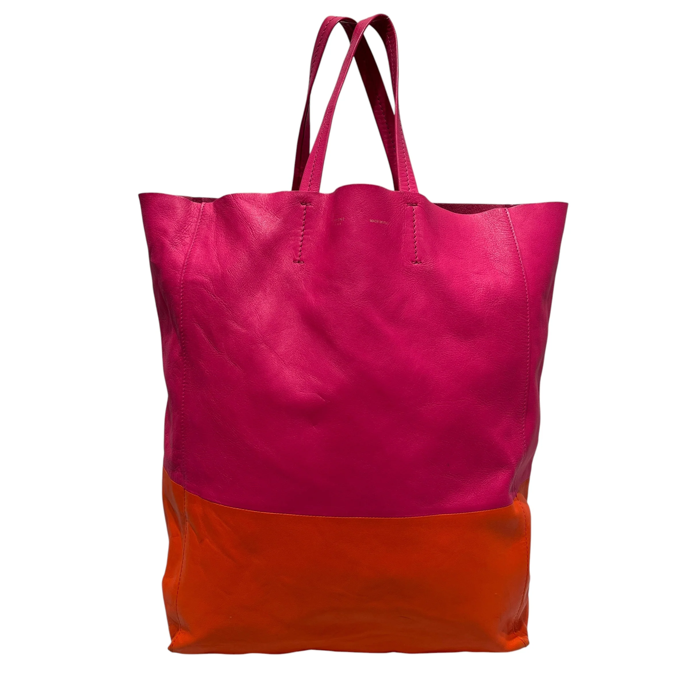 CELINE/Hand Bag/Leather/PNK/PINK ORANGE