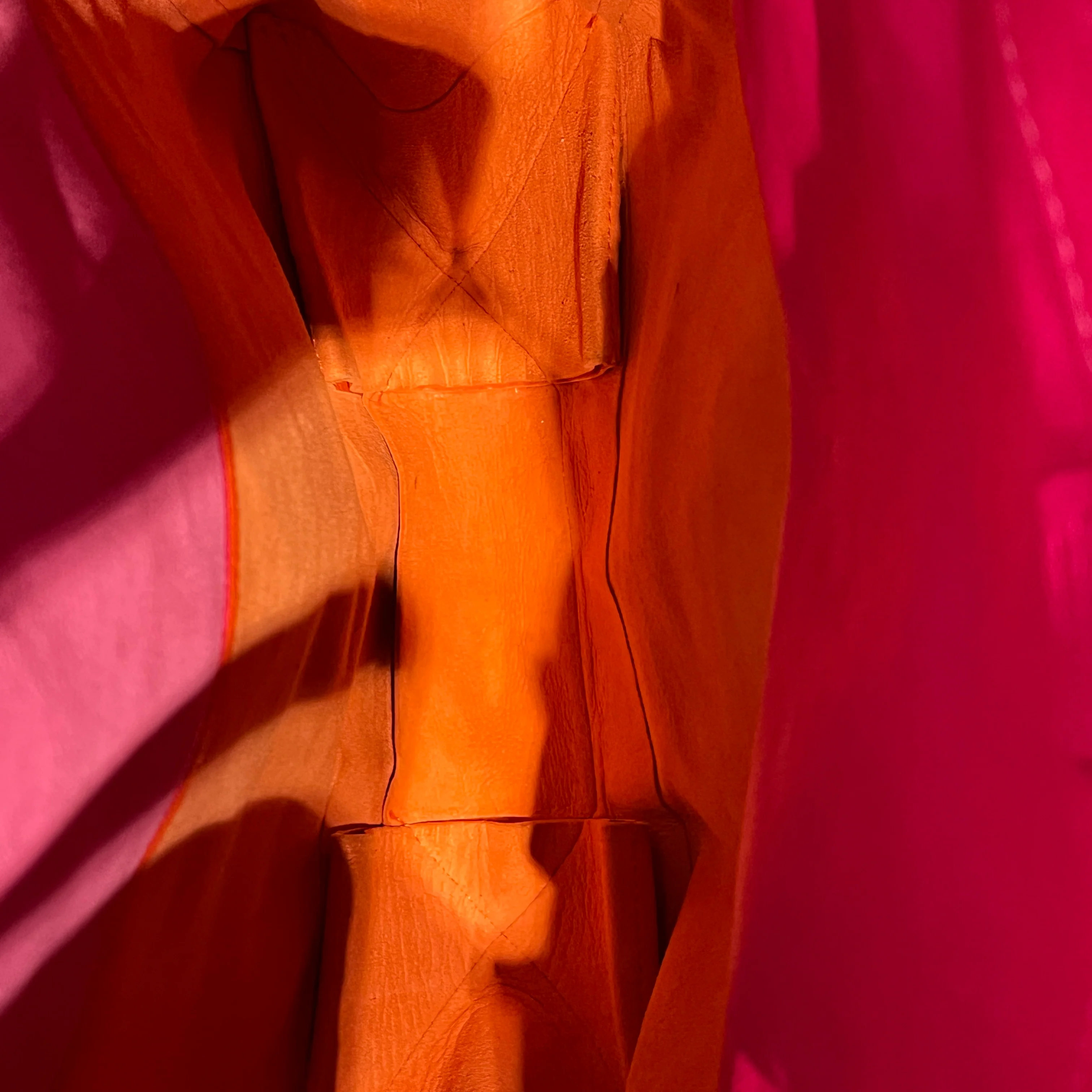 CELINE/Hand Bag/Leather/PNK/PINK ORANGE