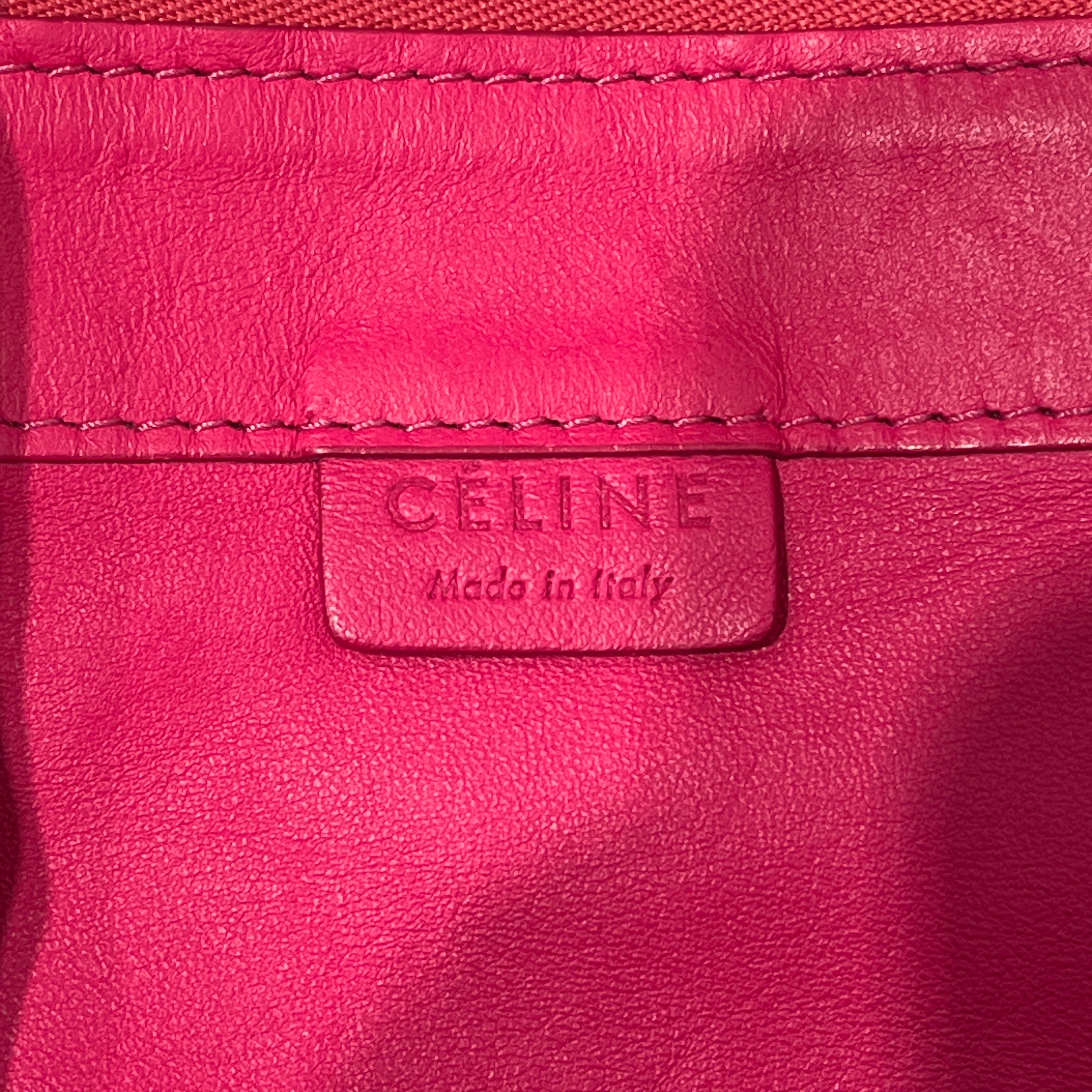 CELINE/Hand Bag/Leather/PNK/PINK ORANGE