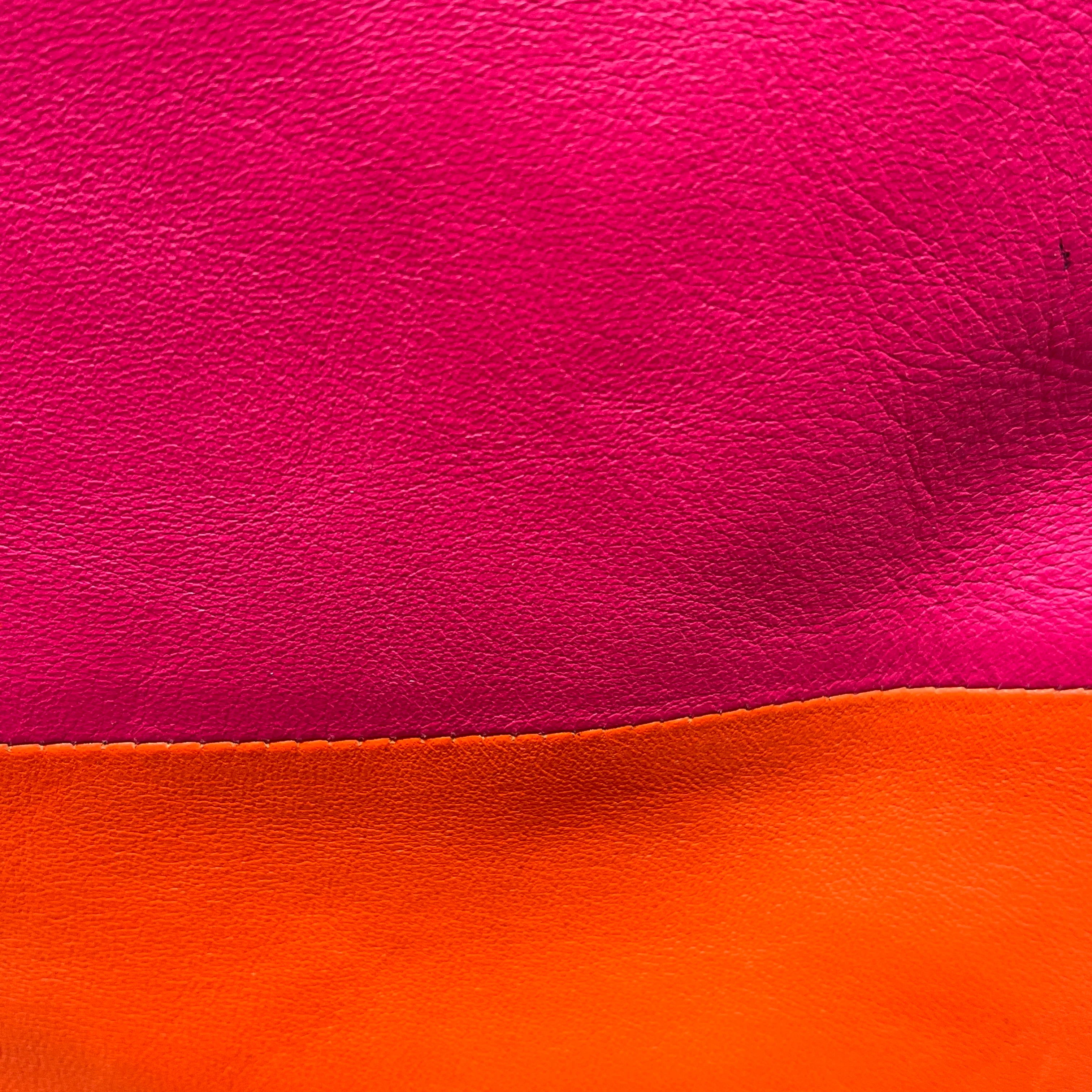 CELINE/Hand Bag/Leather/PNK/PINK ORANGE