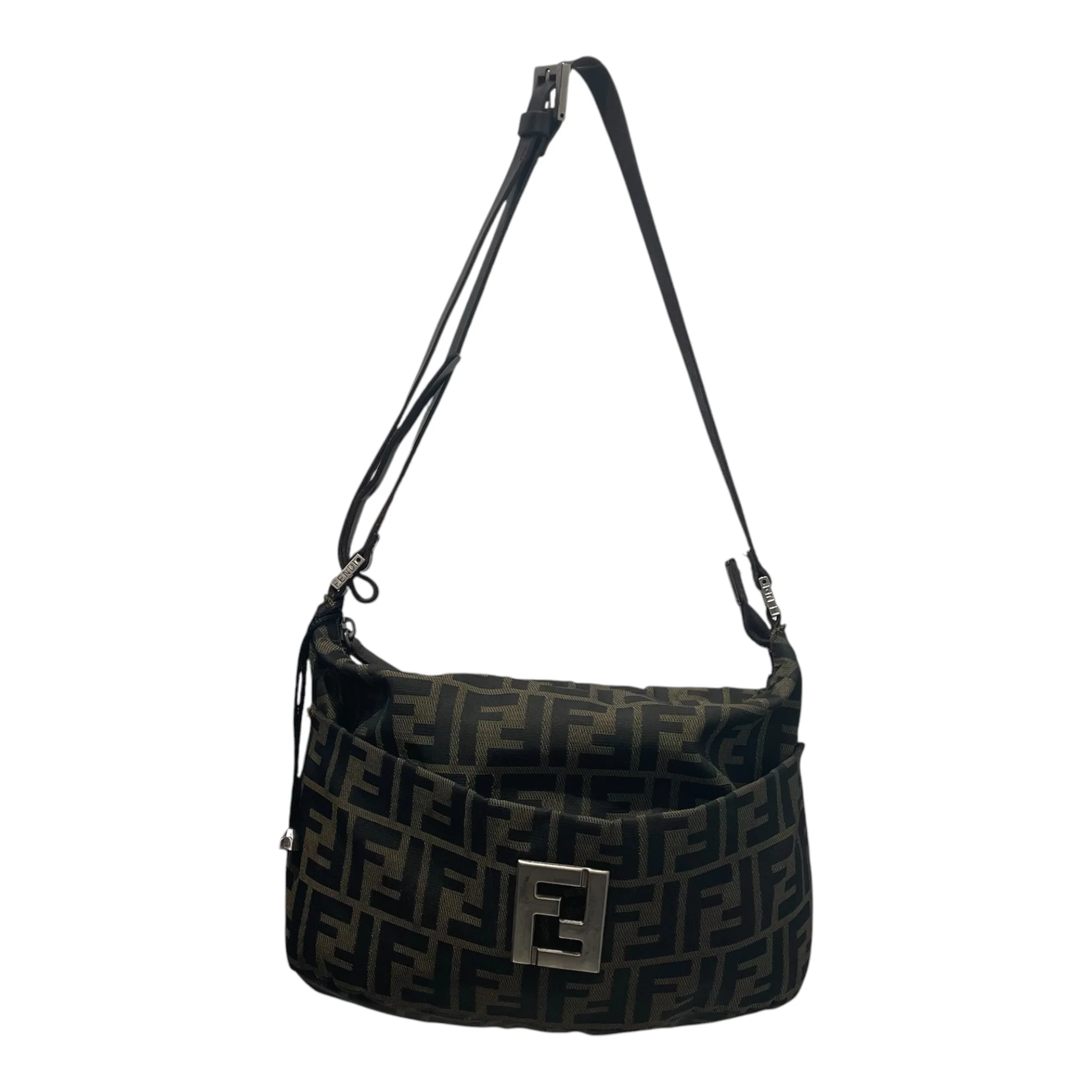 FENDI/Cross Body Bag/Monogram/BRW/ZUCCA CANVAS 06-19 16359 012