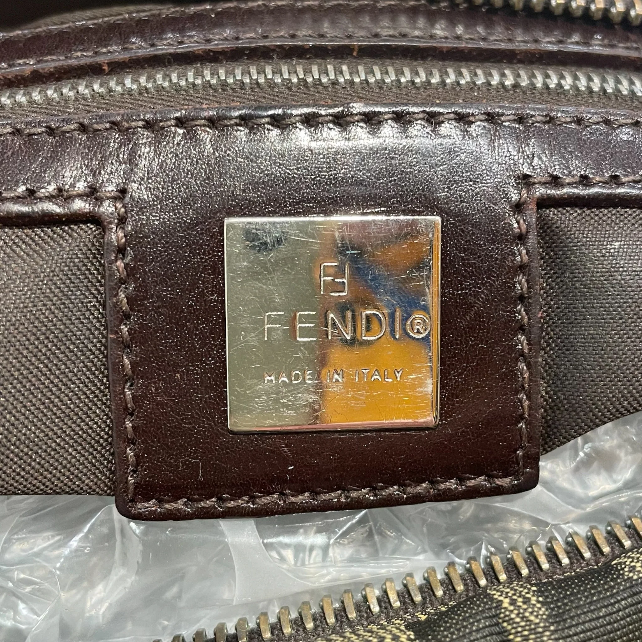 FENDI/Cross Body Bag/Monogram/BRW/ZUCCA CANVAS 06-19 16359 012