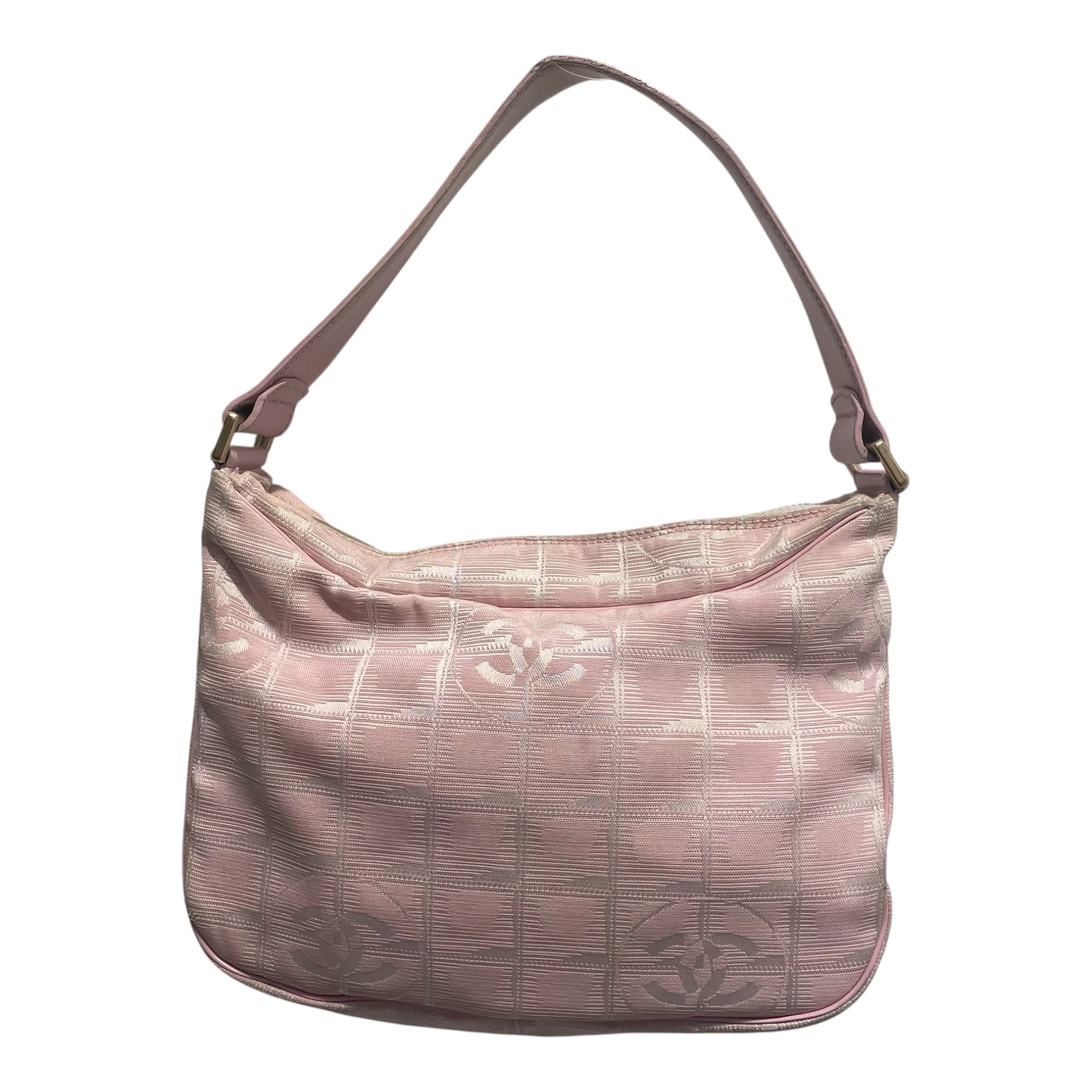 CHANEL/Tote Bag/Monogram/Nylon/PNK/TRAVEL LINGE HOBO