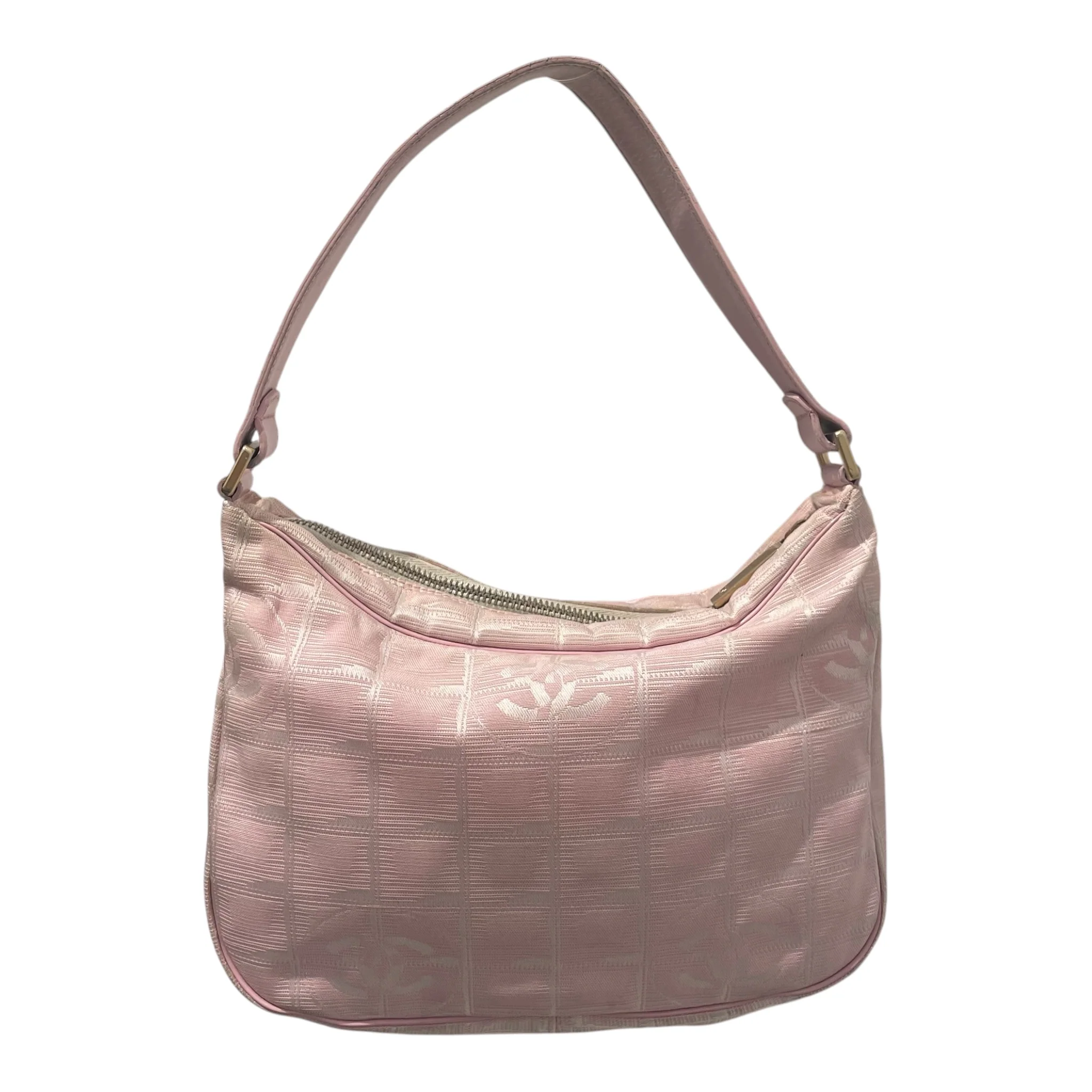 CHANEL/Tote Bag/Monogram/Nylon/PNK/TRAVEL LINGE HOBO