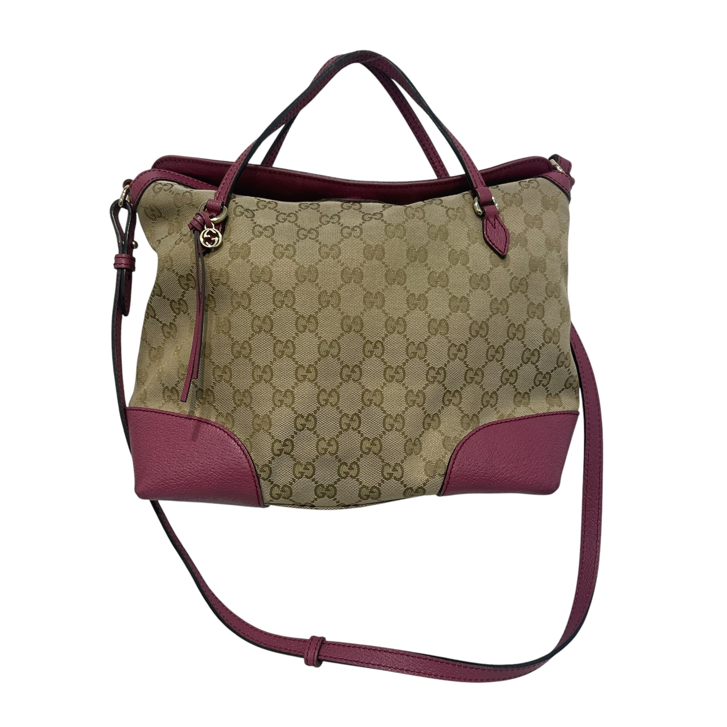 GUCCI/Cross Body Bag/Monogram/Cotton/PNK/Bree GG Canvas Hand Bag Pink