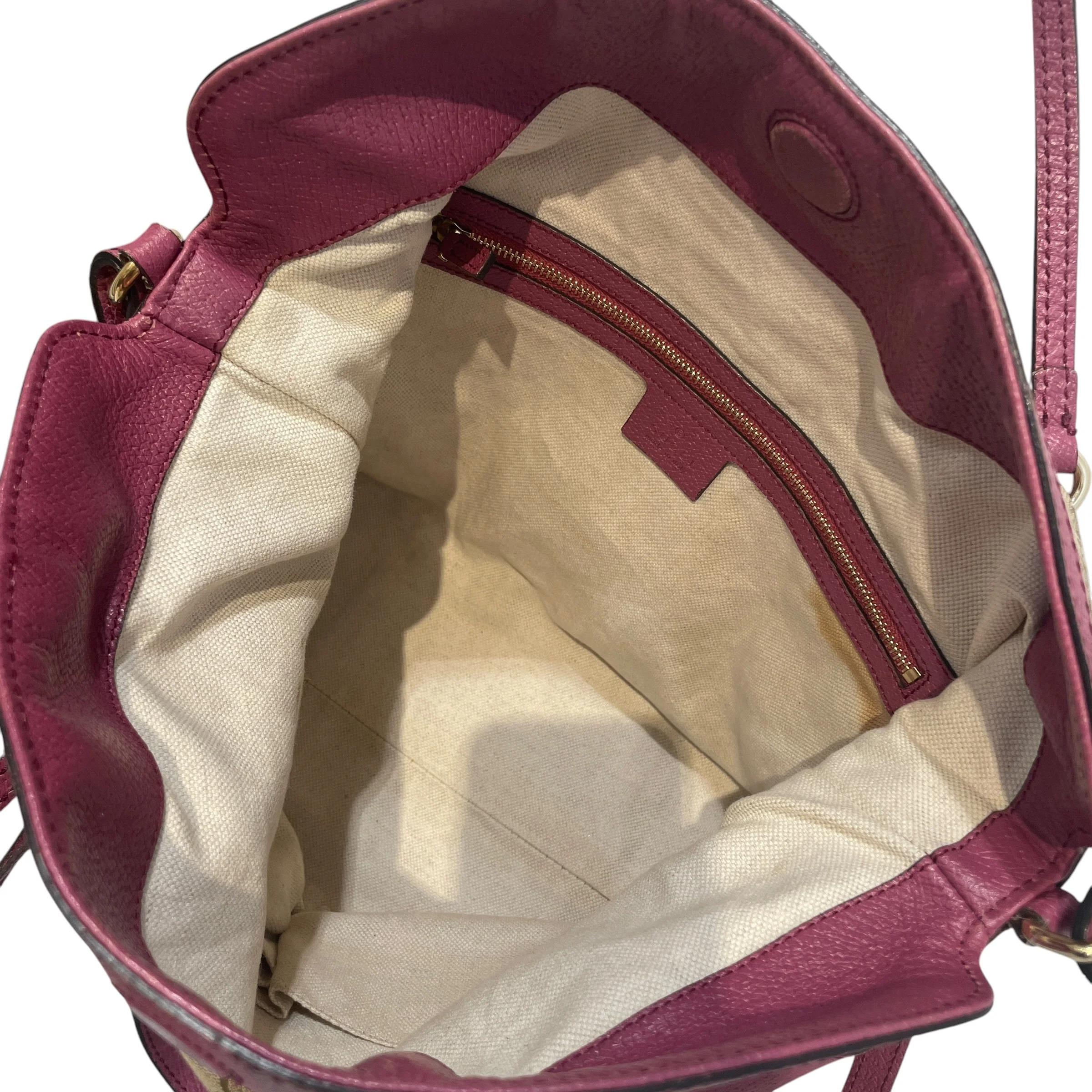GUCCI/Cross Body Bag/Monogram/Cotton/PNK/Bree GG Canvas Hand Bag Pink