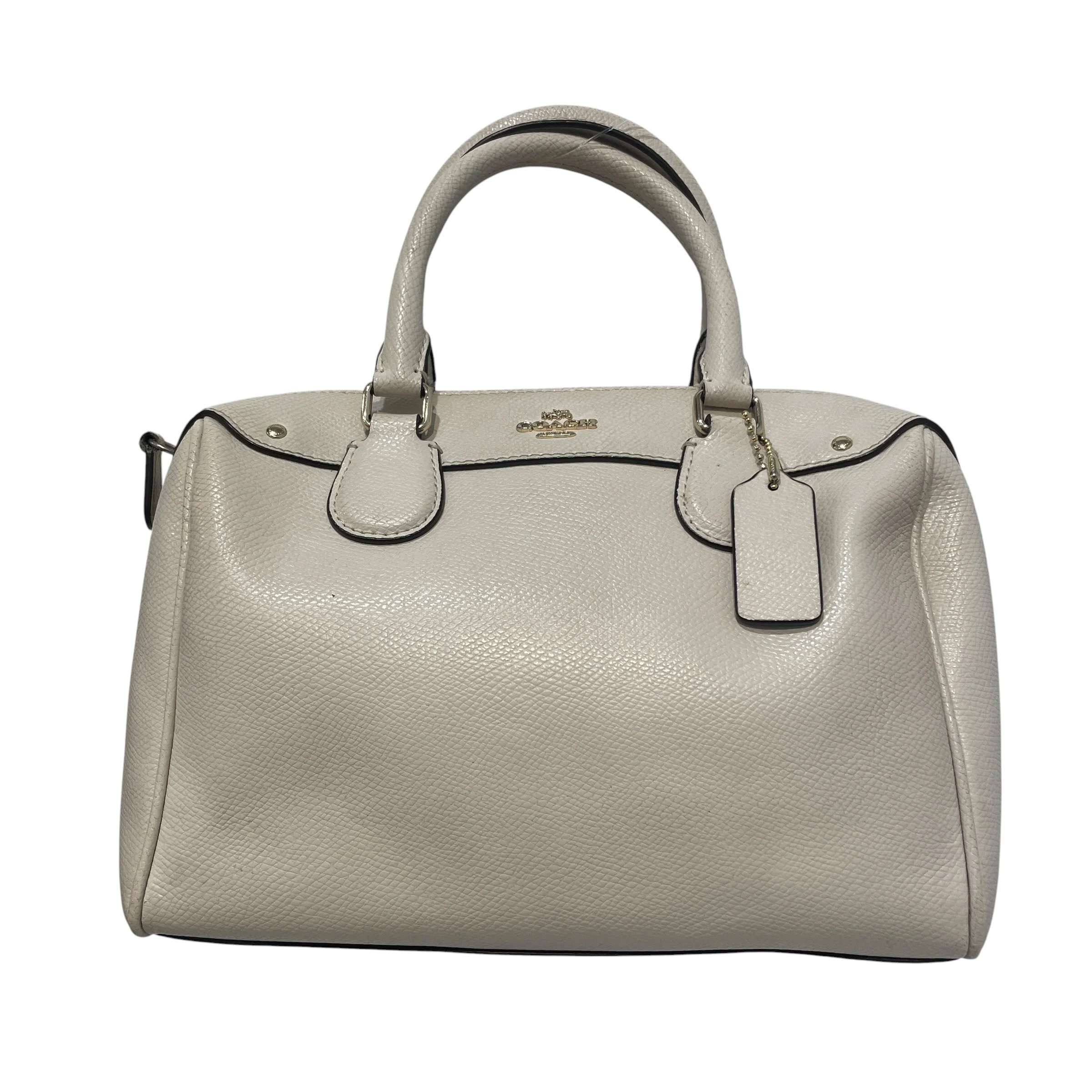 COACH/Hand Bag/Leather/CRM/Pebbled Mini Bennett Satchel