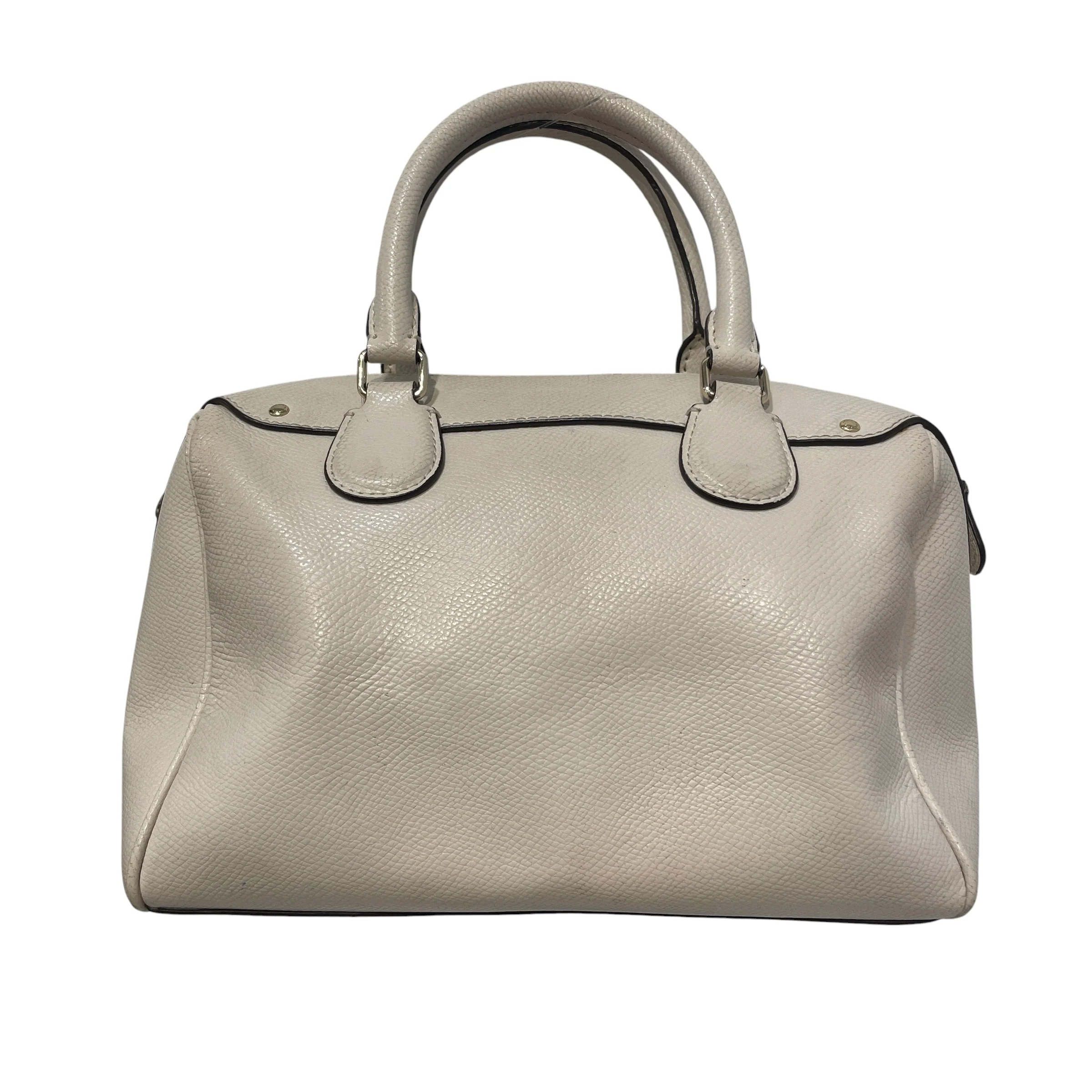 COACH/Hand Bag/Leather/CRM/Pebbled Mini Bennett Satchel