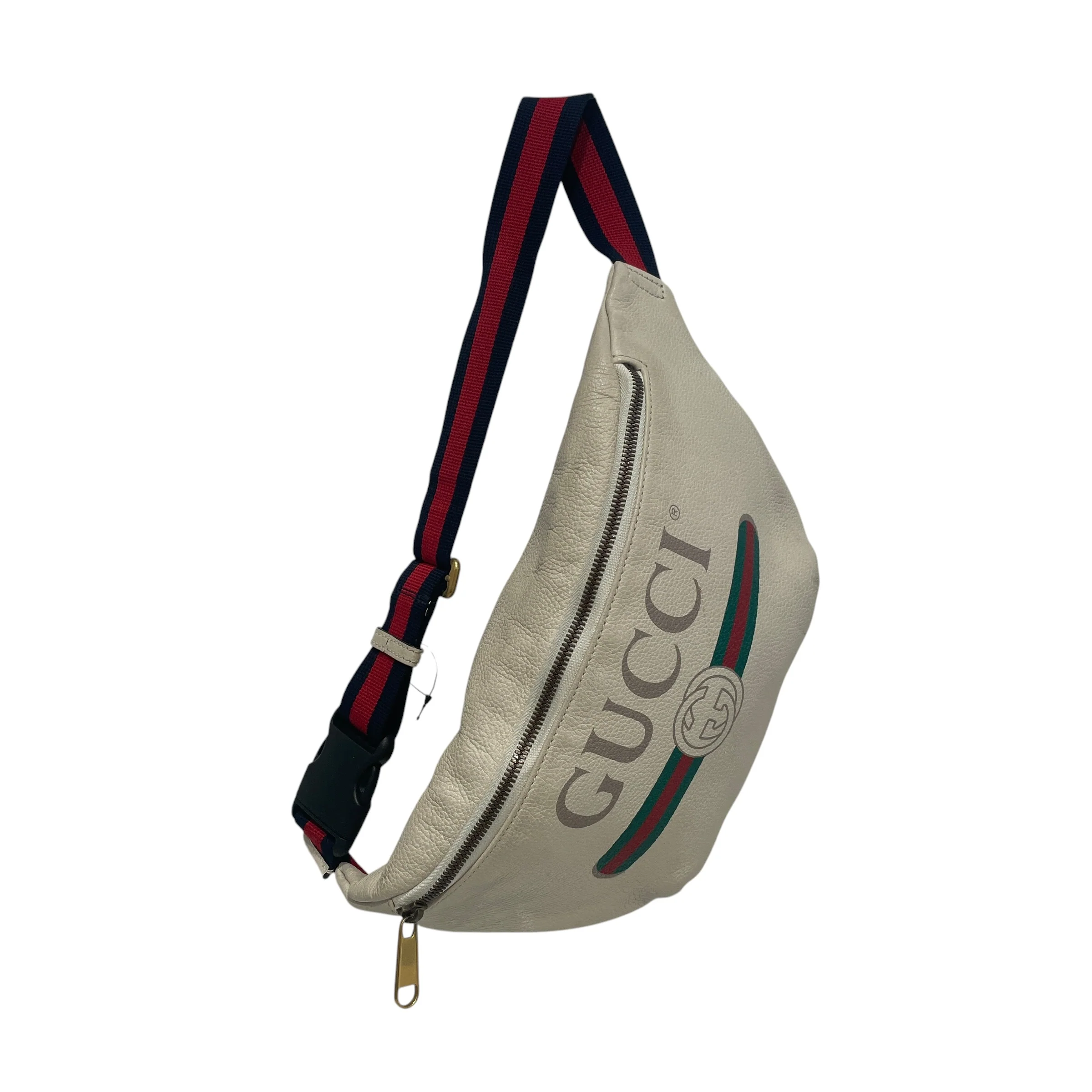 GUCCI/Bag/Leather/WHT/Gucci Print Belt Bag