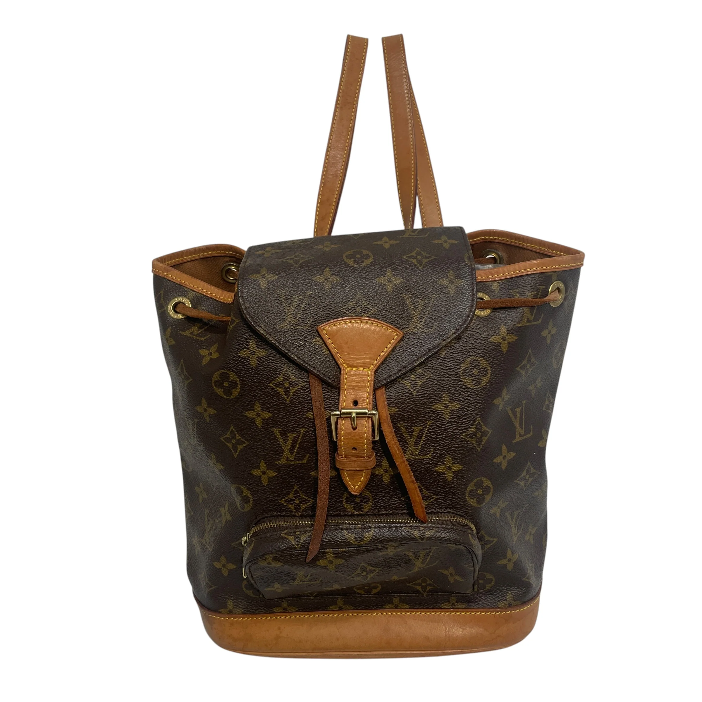 LOUIS VUITTON/Backpack/Monogram/Leather/BRW/Monogram Montsouris MM