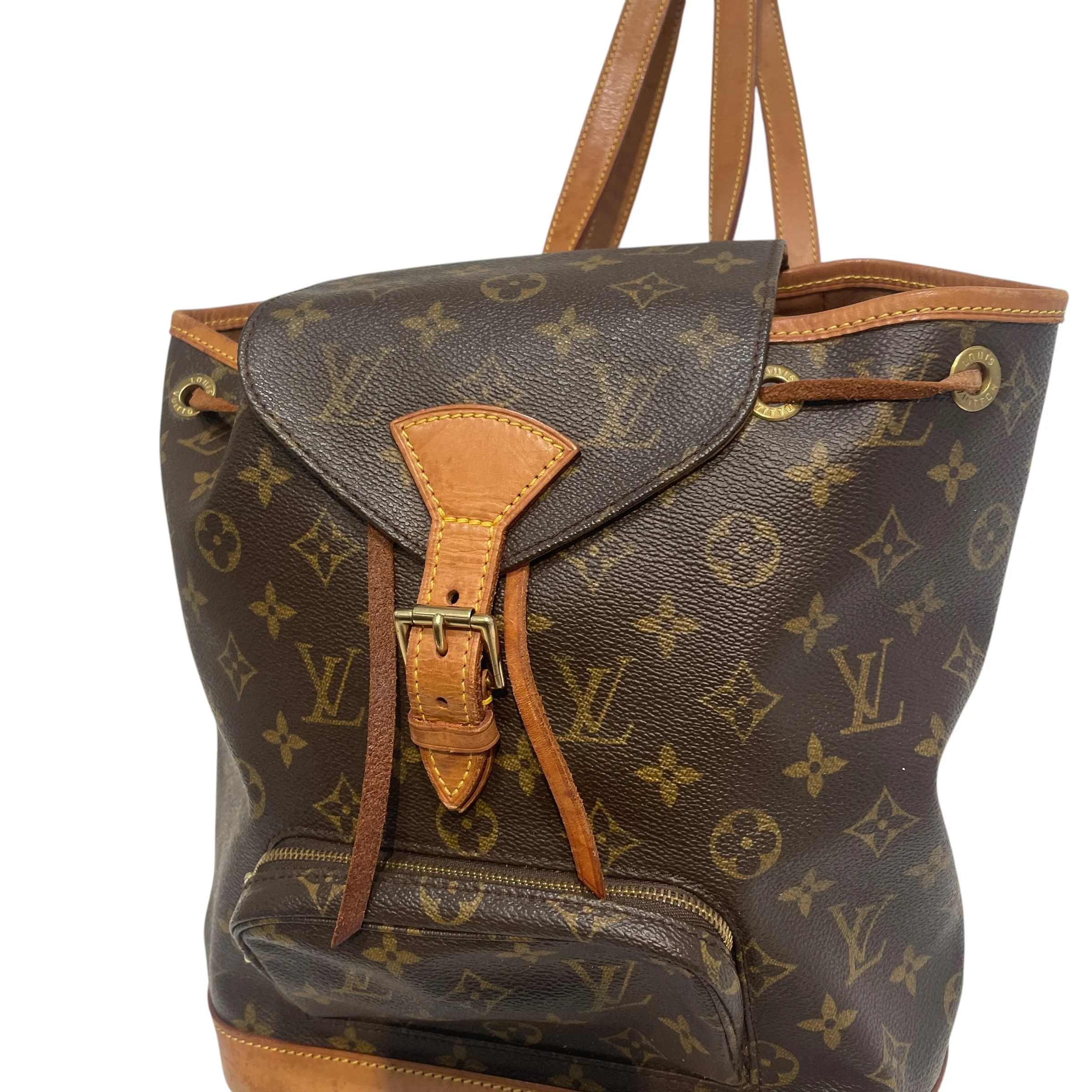 LOUIS VUITTON/Backpack/Monogram/Leather/BRW/Monogram Montsouris MM
