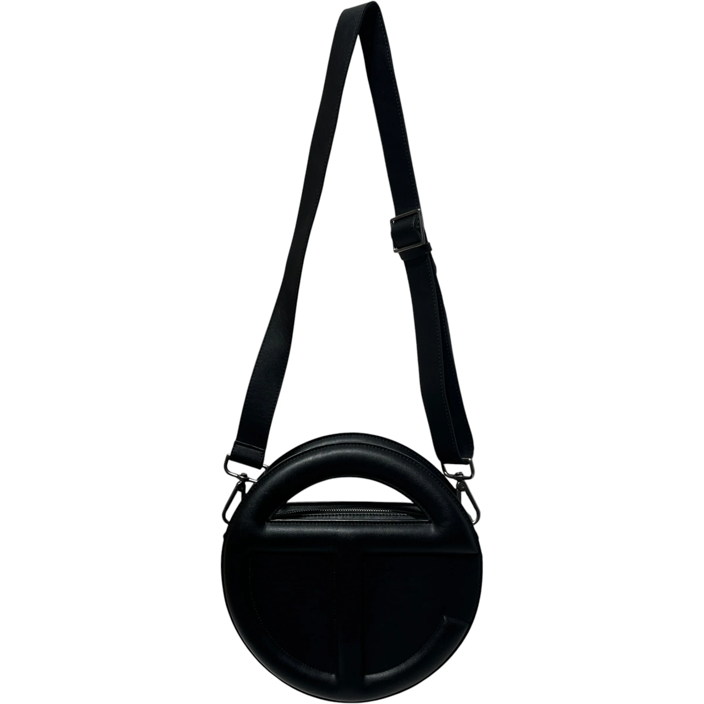 Telfar/Hand Bag/Faux Leather/BLK/Circle Logo Top Handle