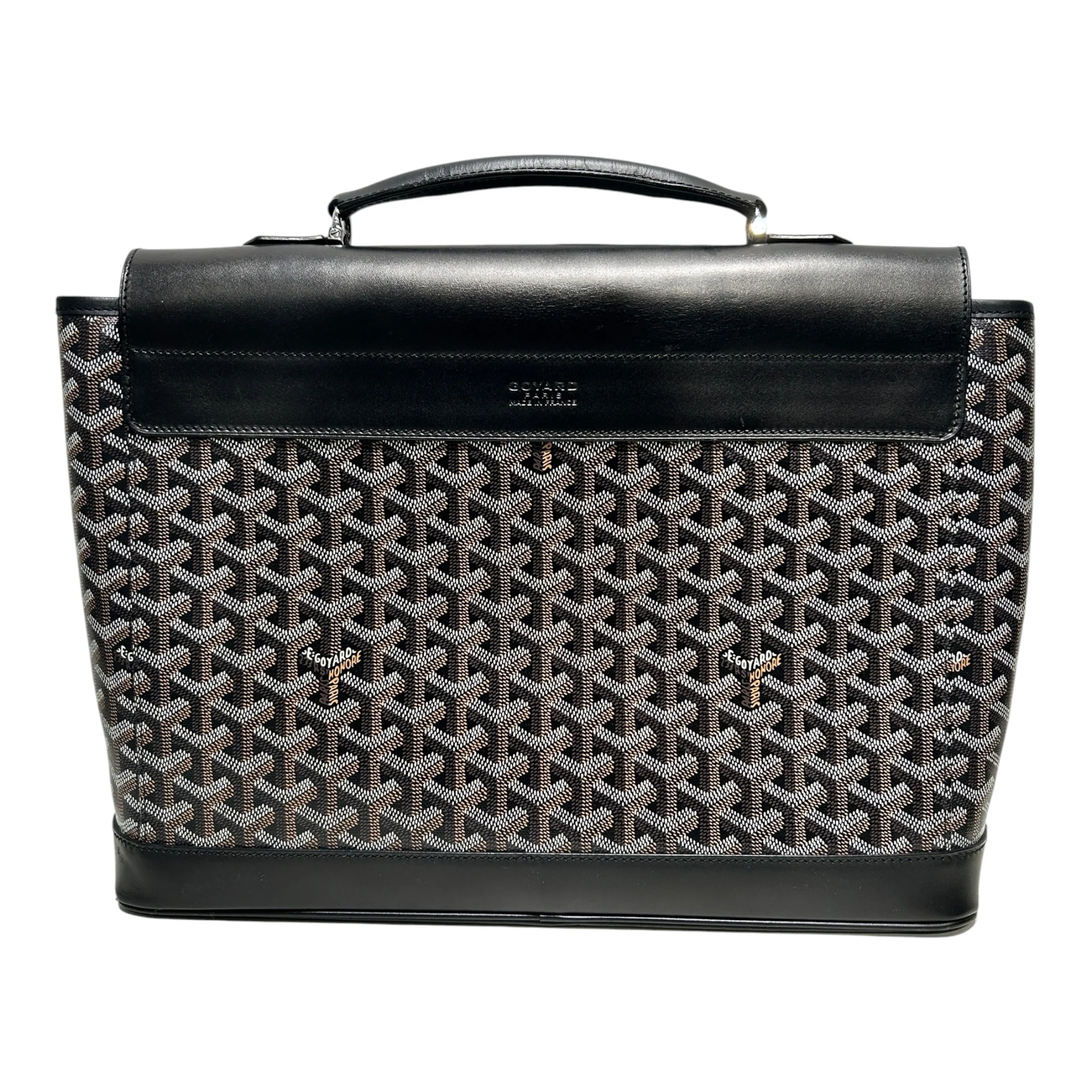 GOYARD/Briefcase/Monogram/BLK/goyardine buckle briefcase