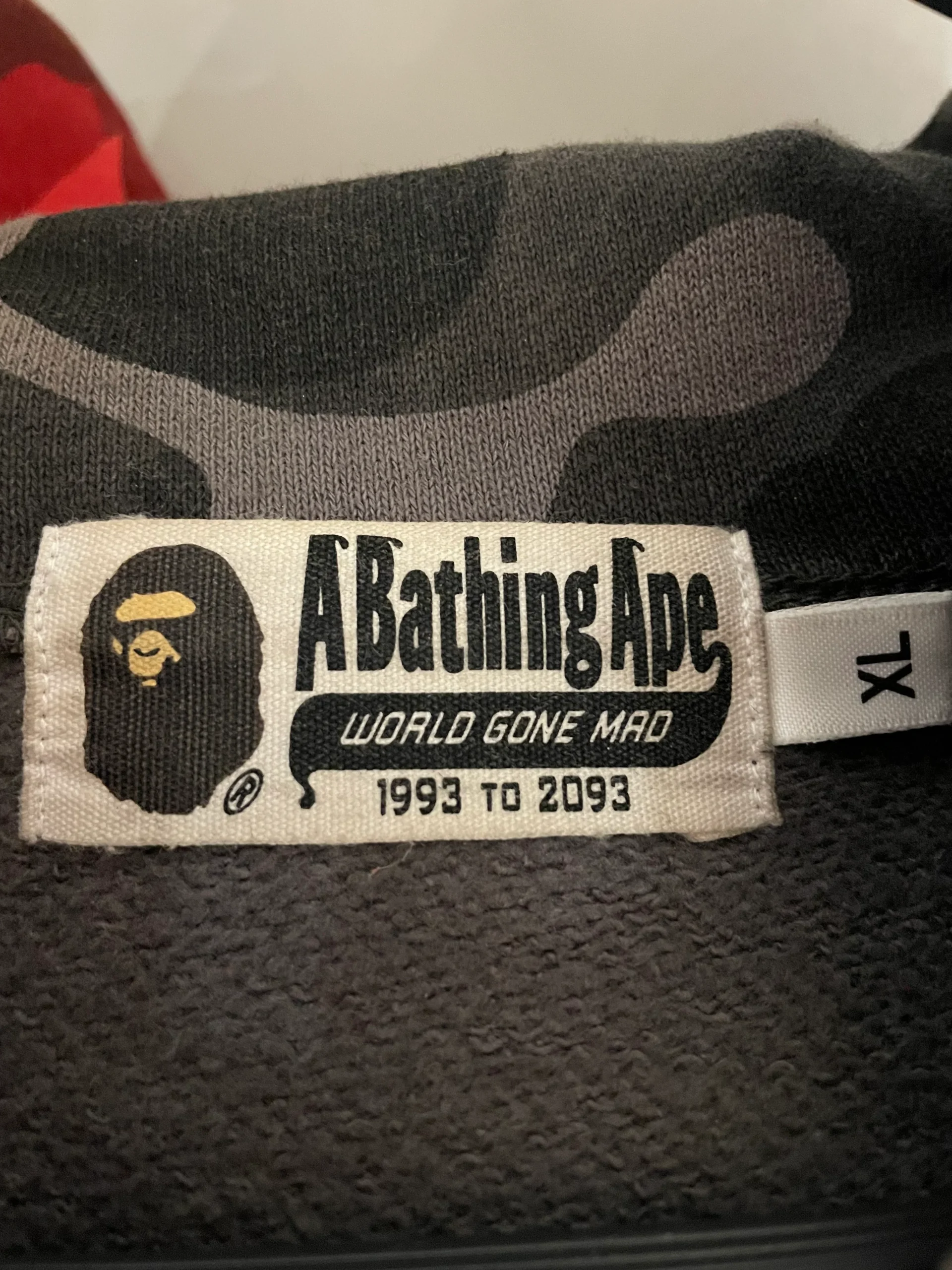 A BATHING APE/Zip Up Hoodie/XL/Camouflage/Cotton/MLT/Split Camo Shark Zip