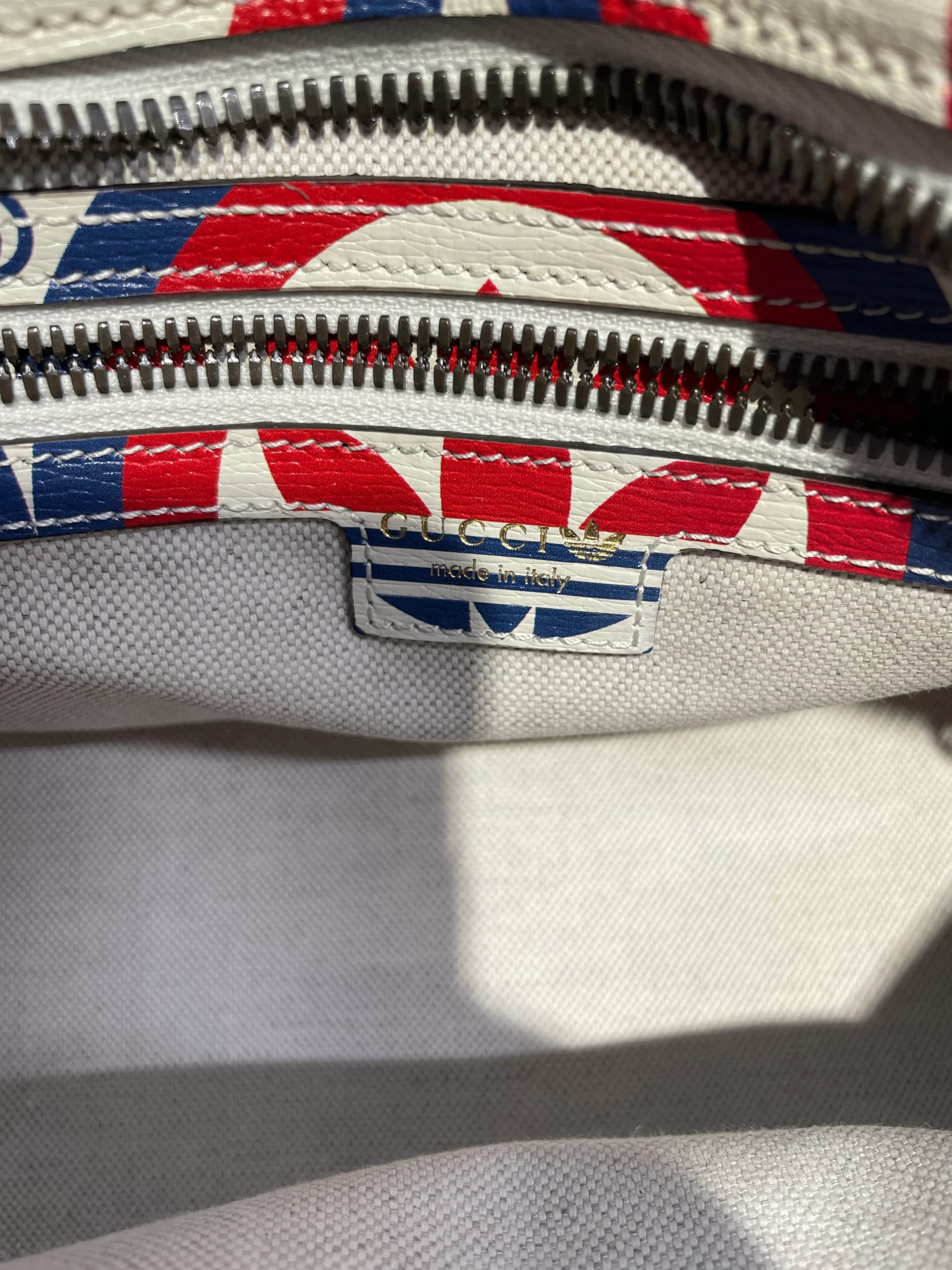 GUCCI/adidas/Bag/Monogram/Leather/MLT/RED/BLUE/WHITE
