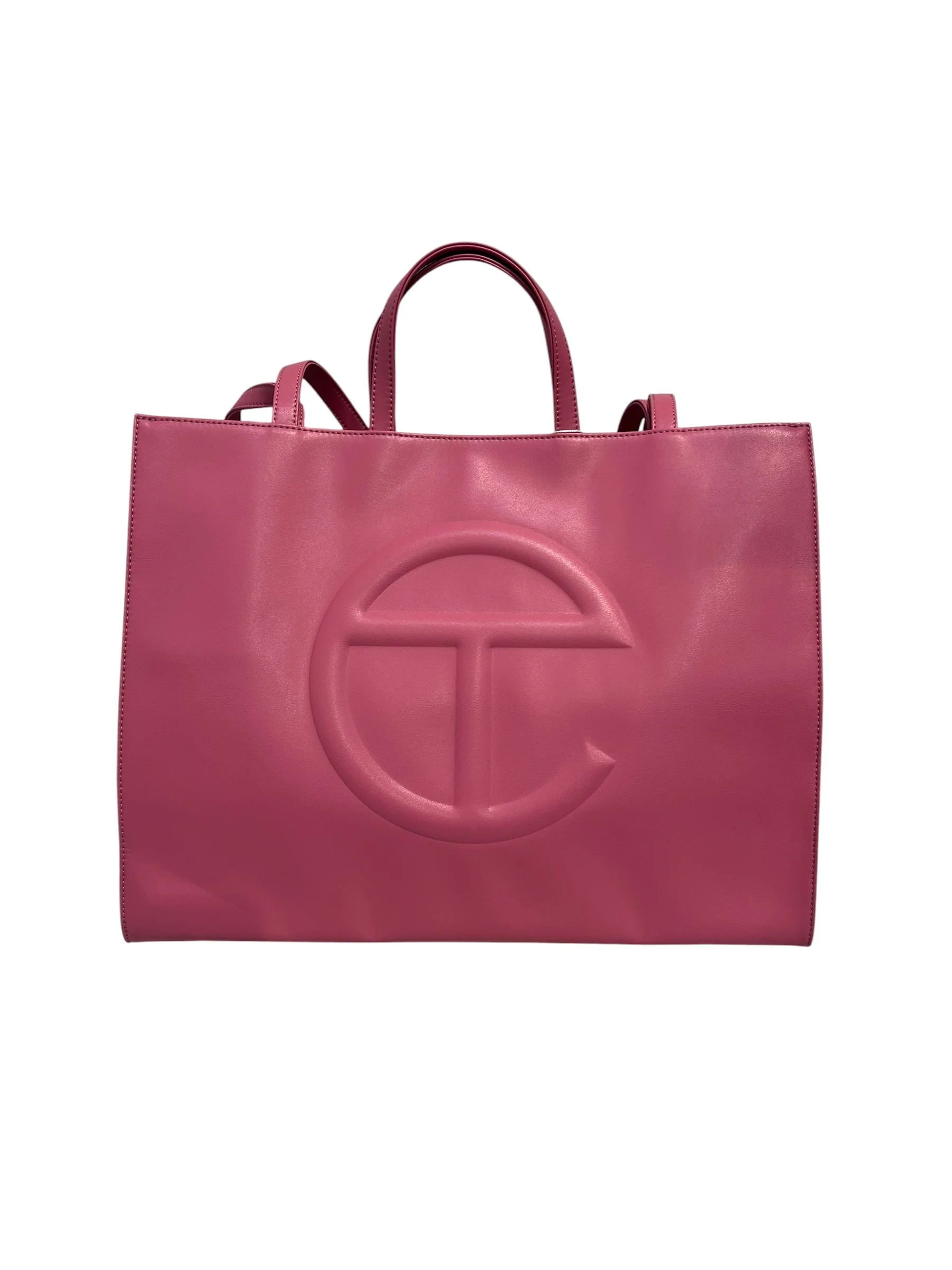 Telfar/Bag/Faux Leather/PNK/LARGE SHOPPER TOTE CORNED BEEF