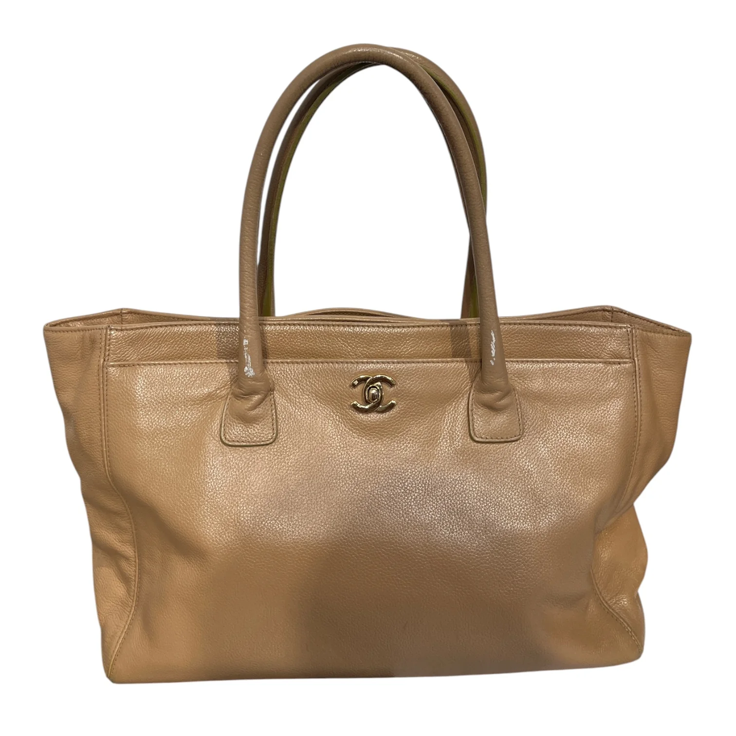CHANEL/Tote Bag/Leather/BEG/med executive cerf tote