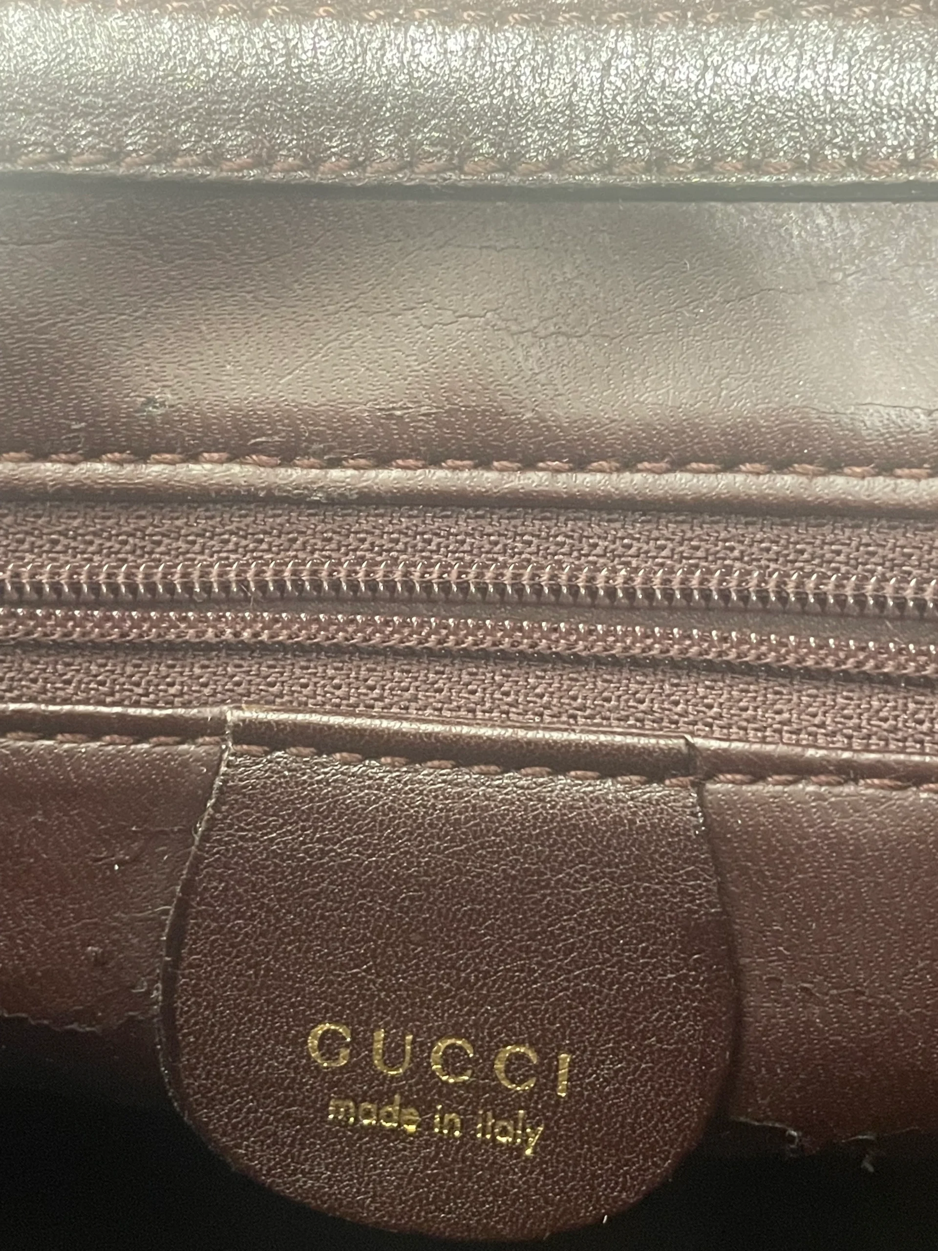 GUCCI/Tote Bag/Leather/BRW/Bamboo Handle Shopper Tote