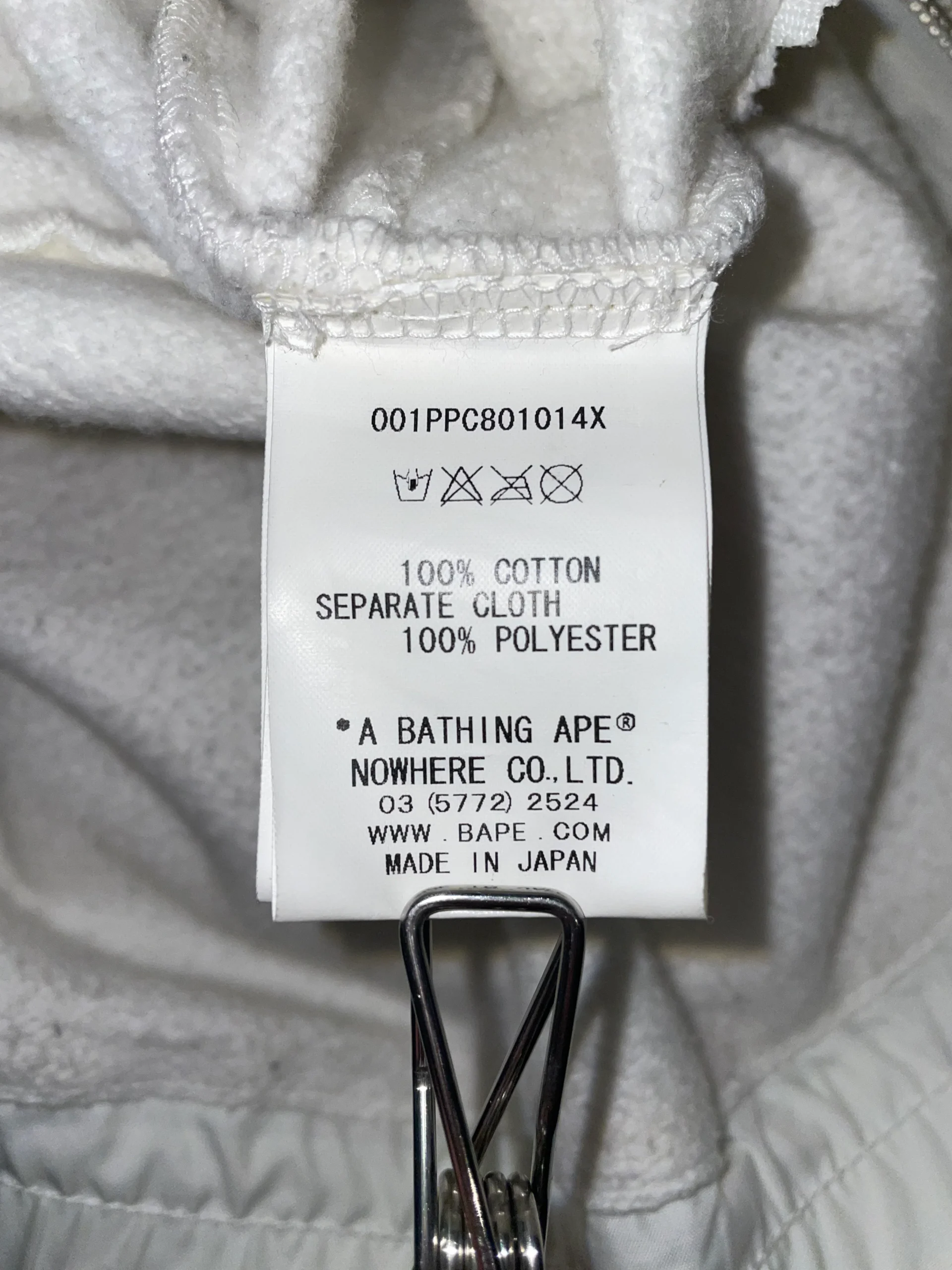 A BATHING APE/Hoodie/L/Camouflage/Cotton/WHT/GLOW IN THE DARK CAMO
