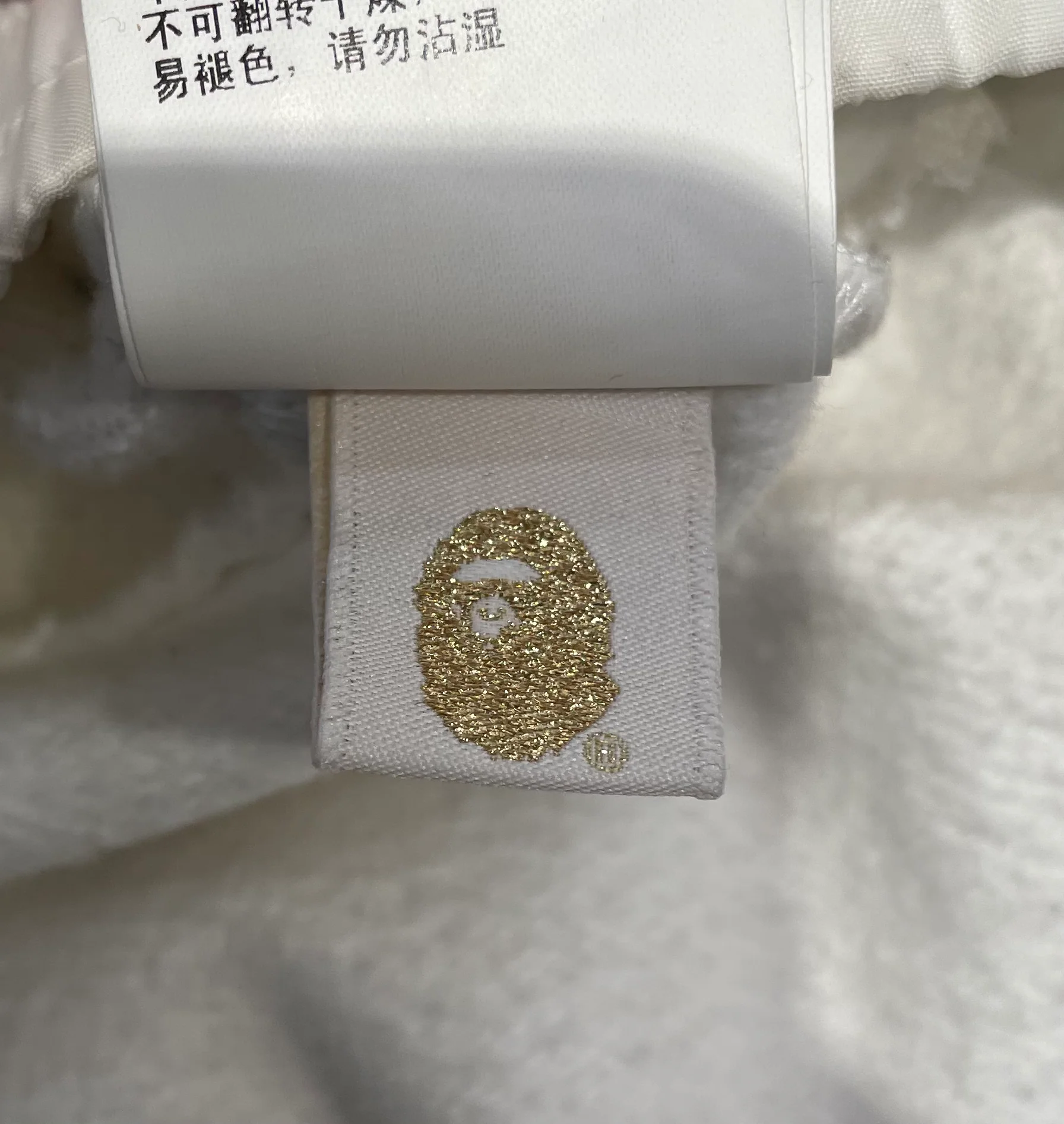 A BATHING APE/Hoodie/L/Camouflage/Cotton/WHT/GLOW IN THE DARK CAMO