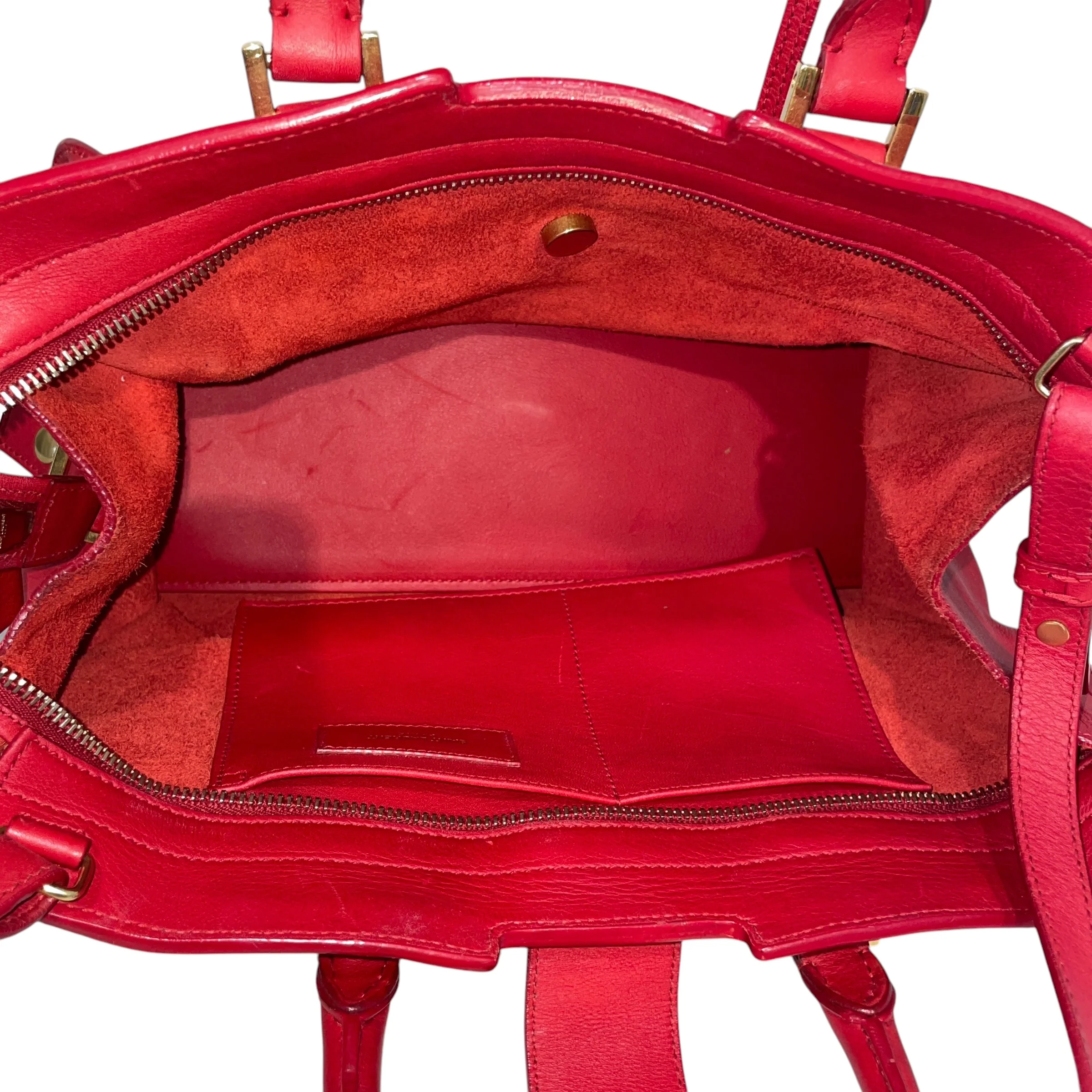 YVES SAINT LAURENT/Hand Bag/Leather/RED/Y Cabas Small