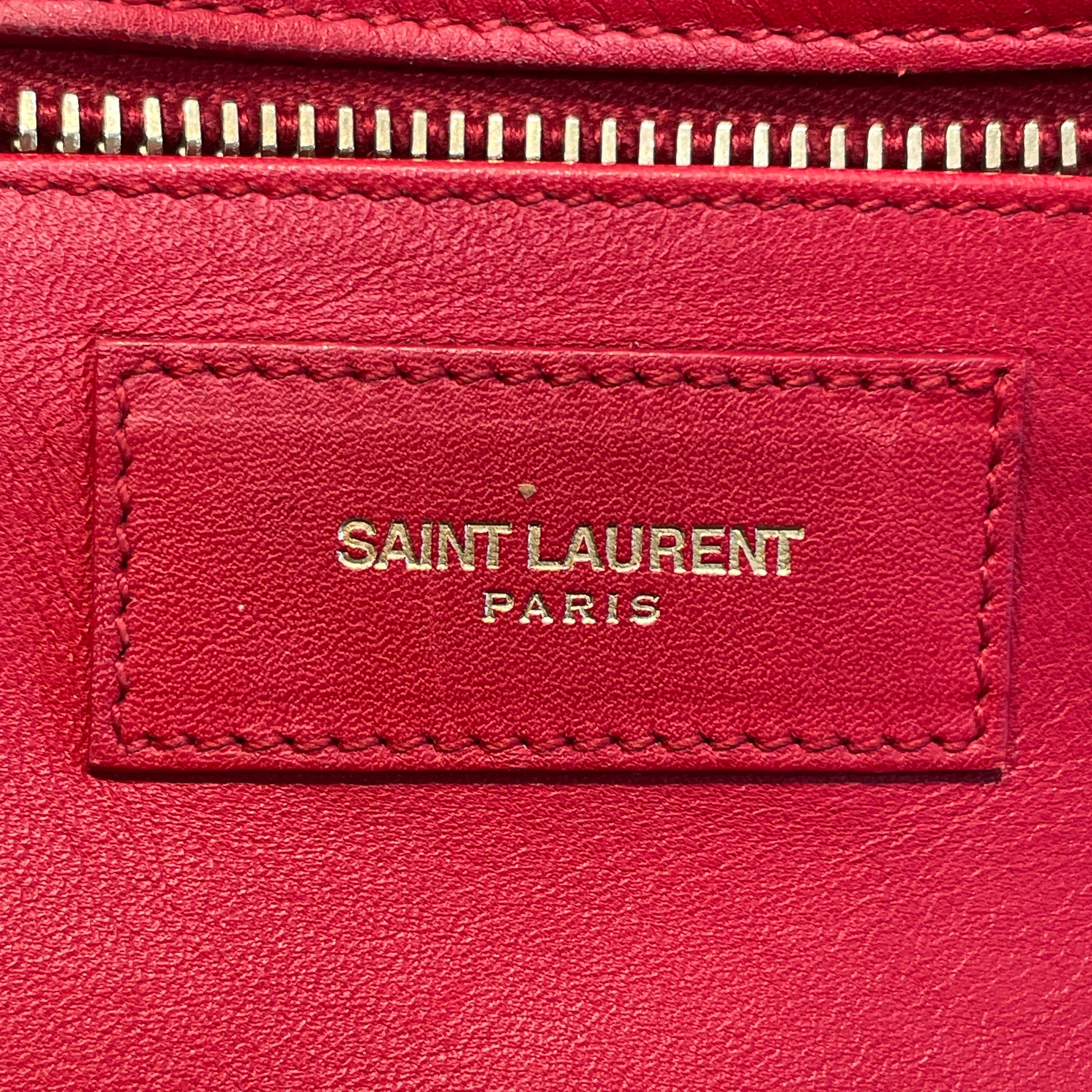 YVES SAINT LAURENT/Hand Bag/Leather/RED/Y Cabas Small