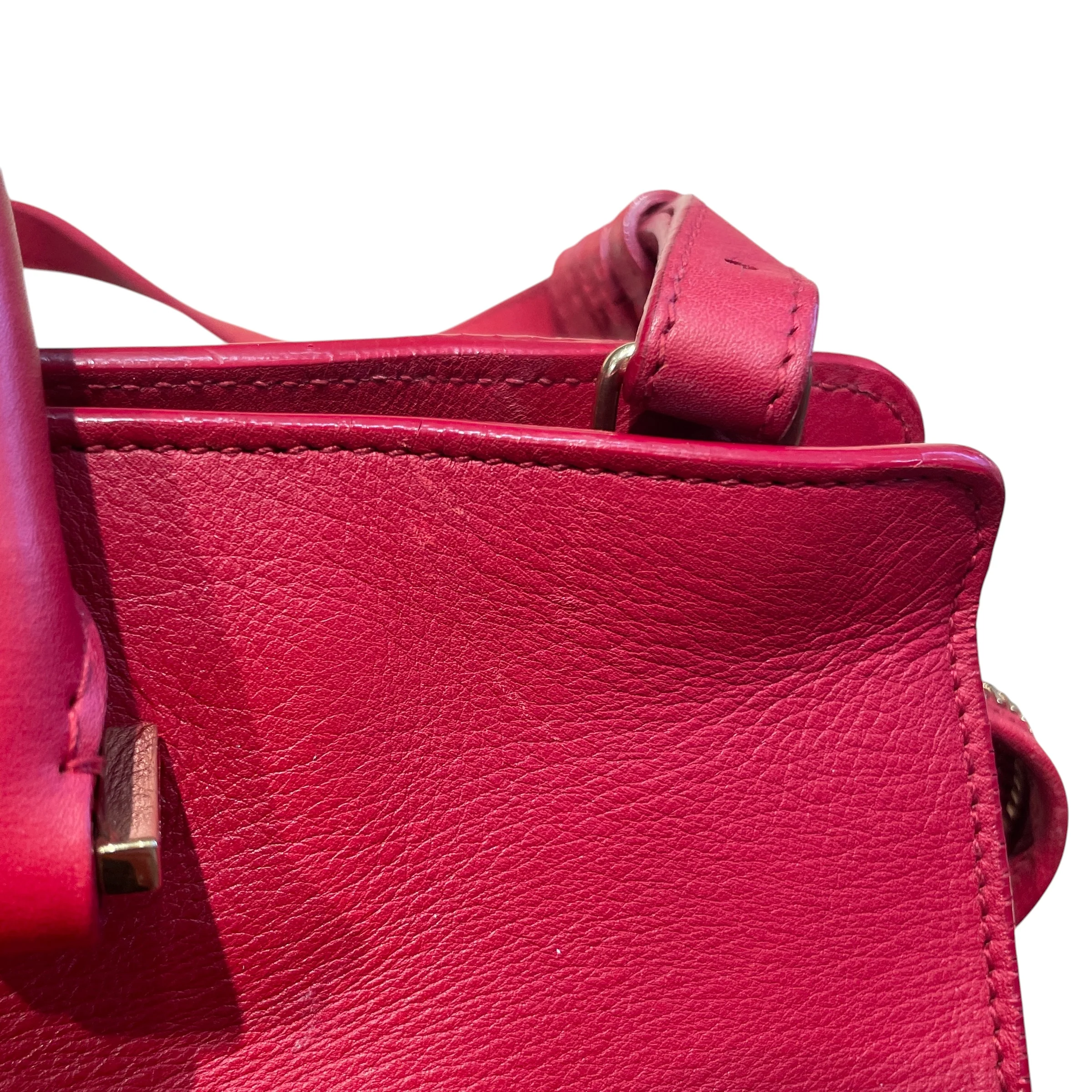 YVES SAINT LAURENT/Hand Bag/Leather/RED/Y Cabas Small