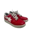 BAPE STA!/Low-Sneakers/US 10.5/Cotton/RED/red glossy bape air force