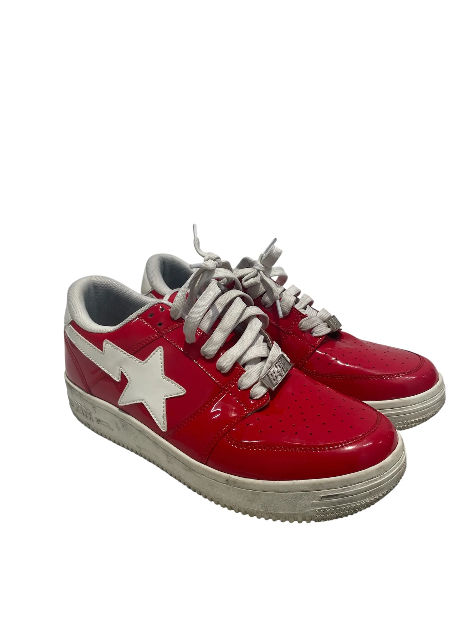 BAPE STA!/Low-Sneakers/US 10.5/Cotton/RED/red glossy bape air force